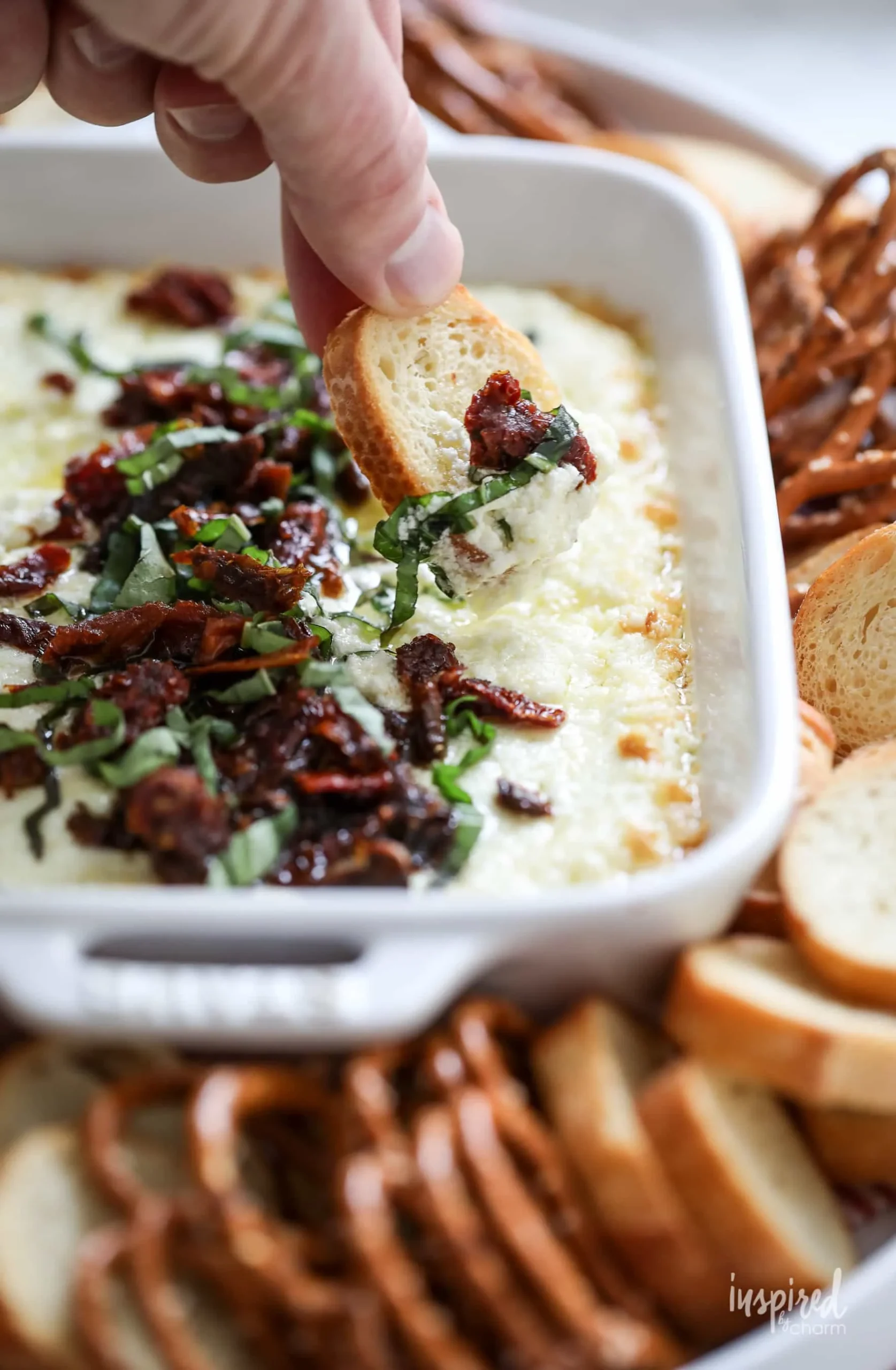Goat Cheese with Sun Dried Tomatoes and Rosemary