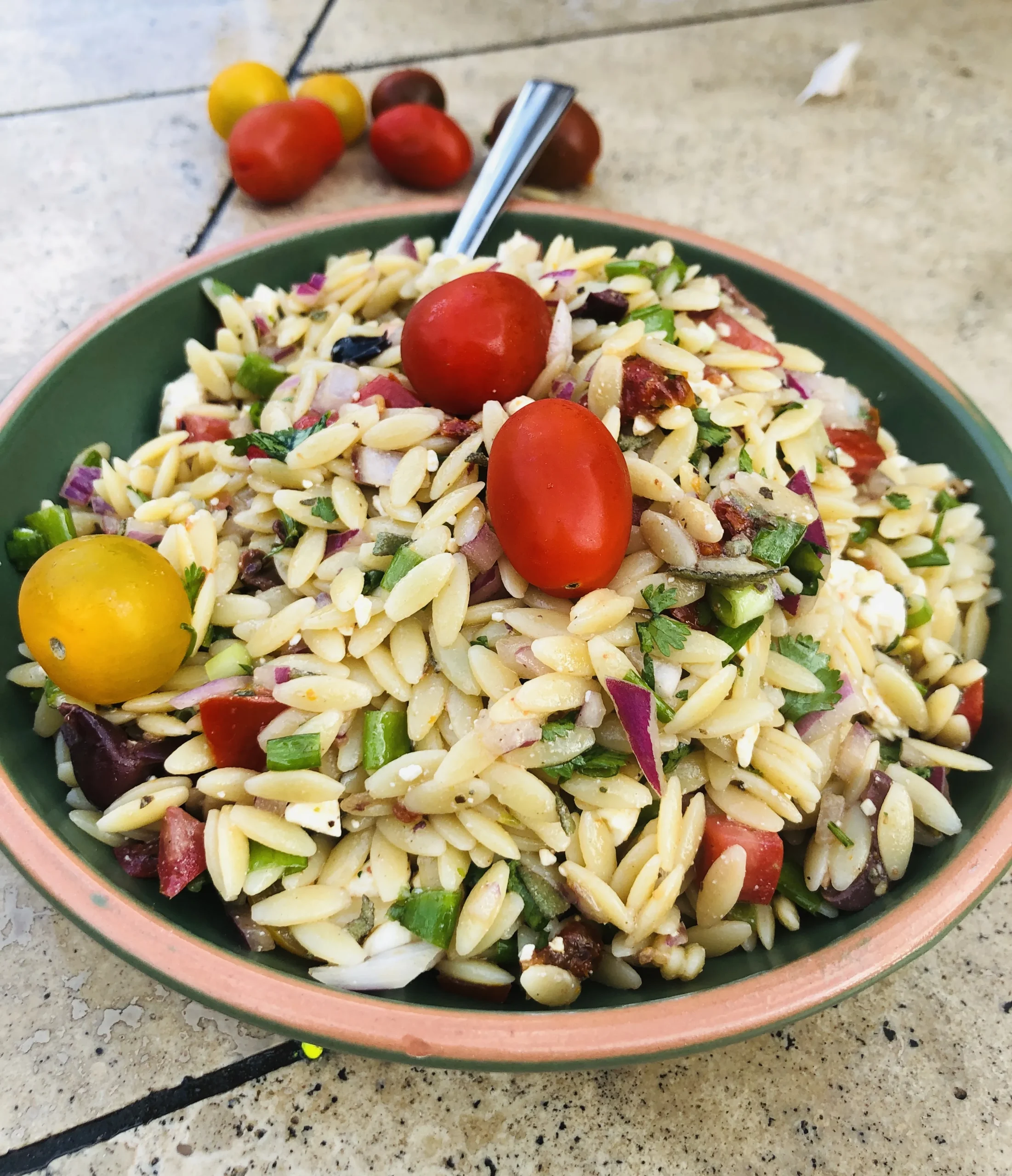 Greek Chicken Orzo Salad