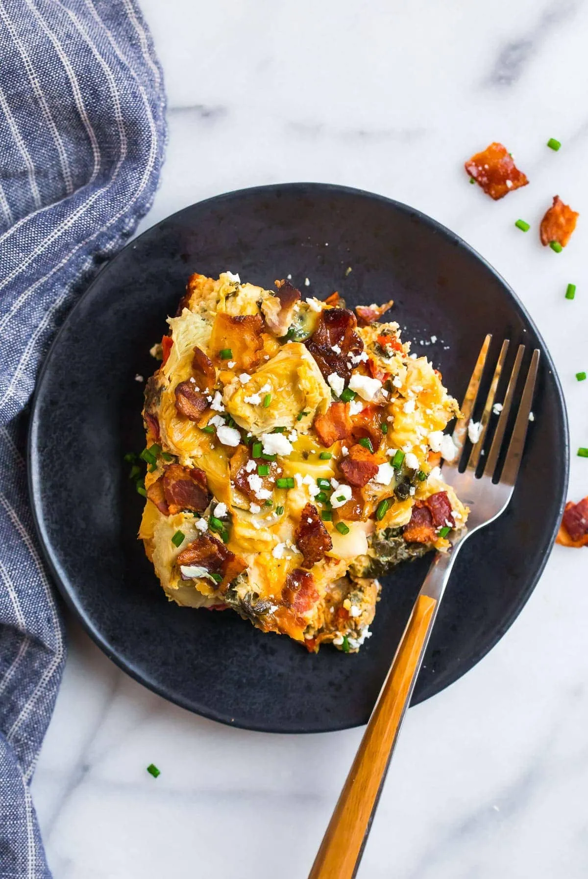 Greek Eggs Crockpot Breakfast Casserole