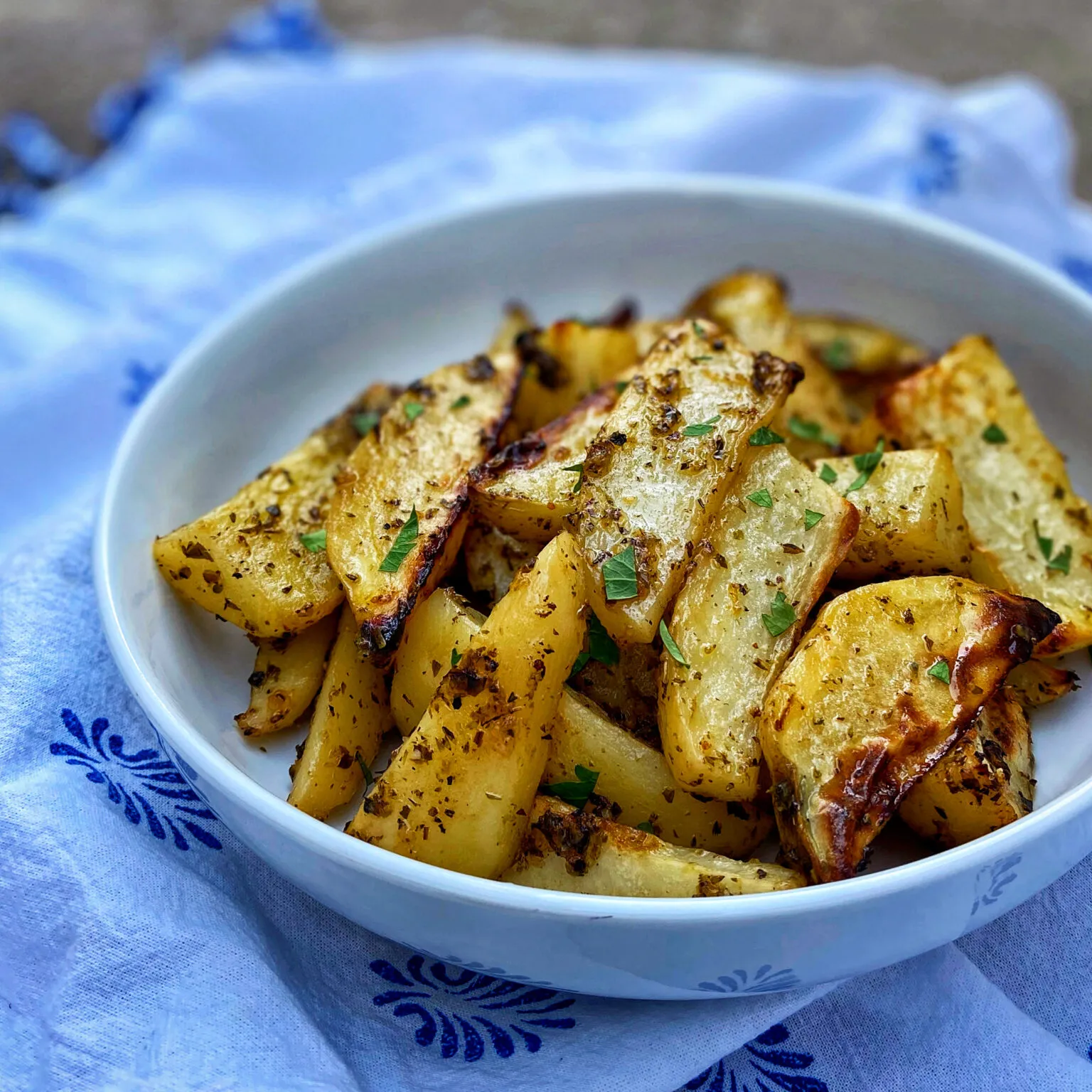 Greek Lemon Foil Roasted Potatoes
