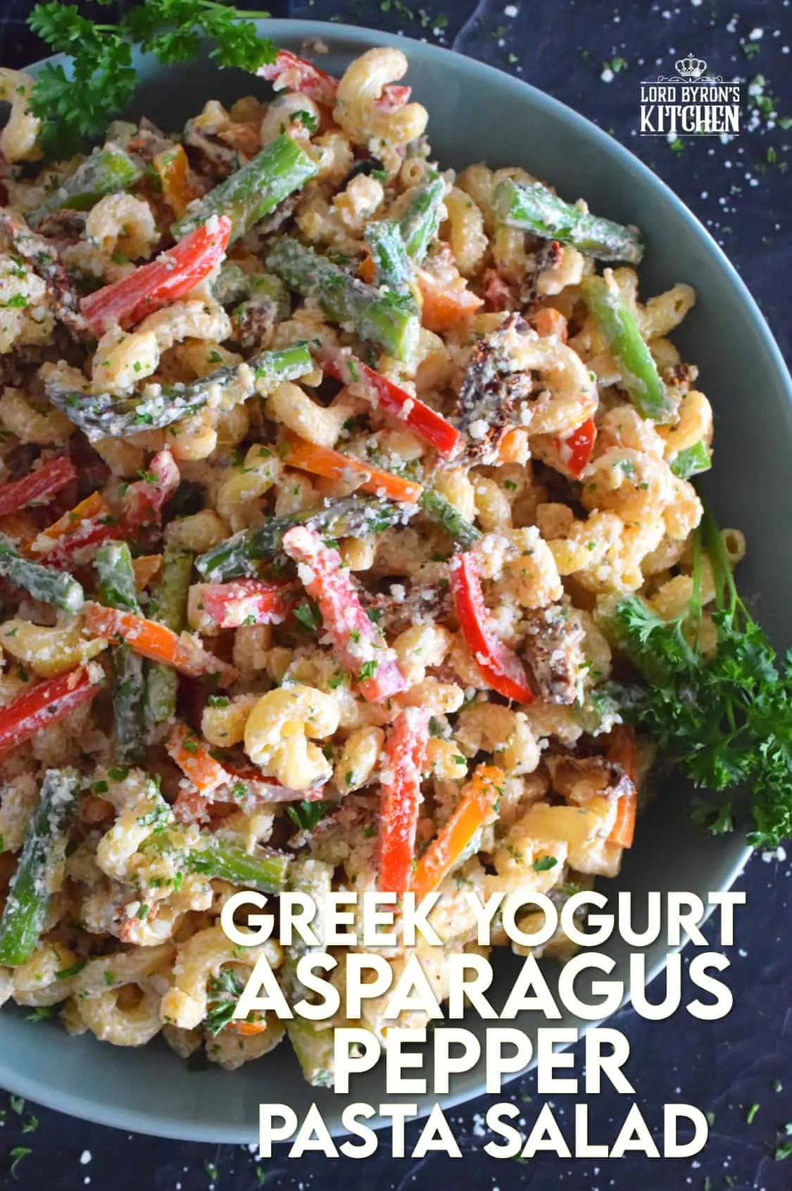 Greek Yogurt Asparagus Pepper Pasta Salad