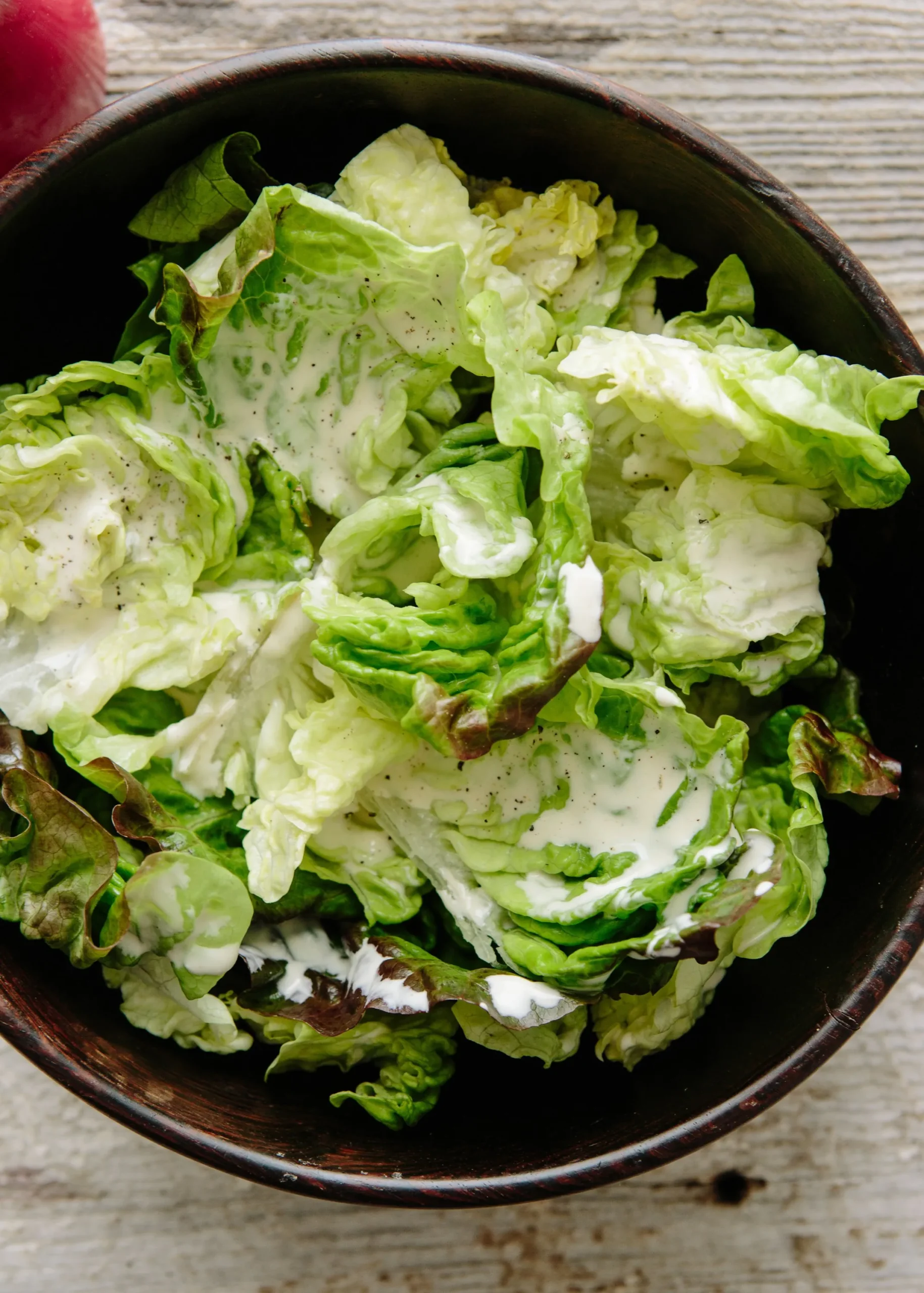 Green Salad with Creamy Mayo Vinaigrette