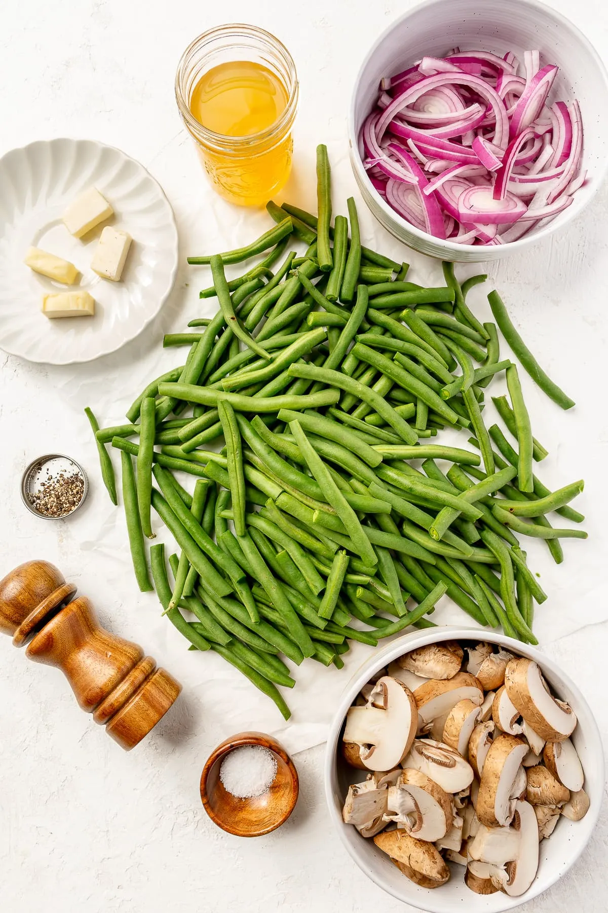 Green Yellow Beans with Wild Mushrooms