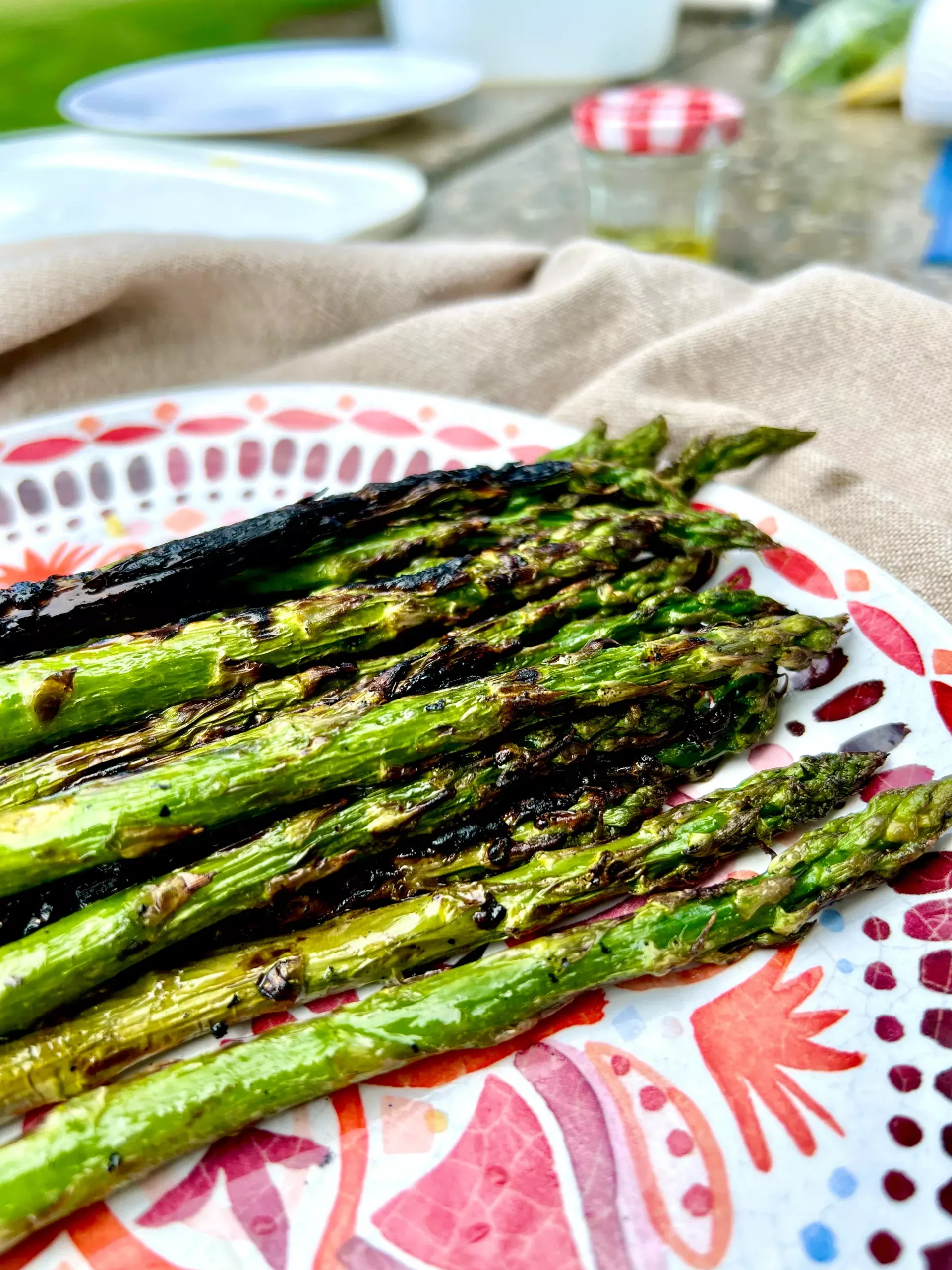 Grilled Asparagus with Lemon Dressing