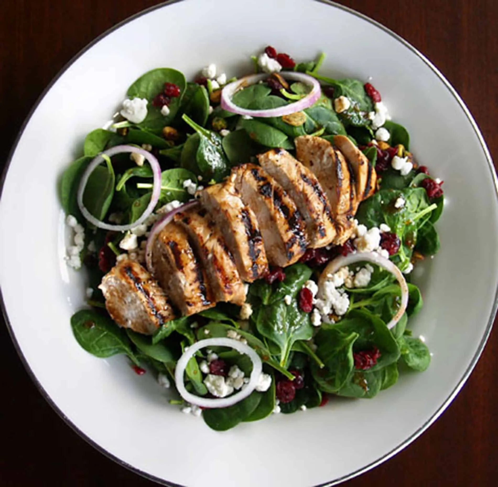 Grilled Balsamic Chicken with Toasted Pine Nut and Cherry Salad