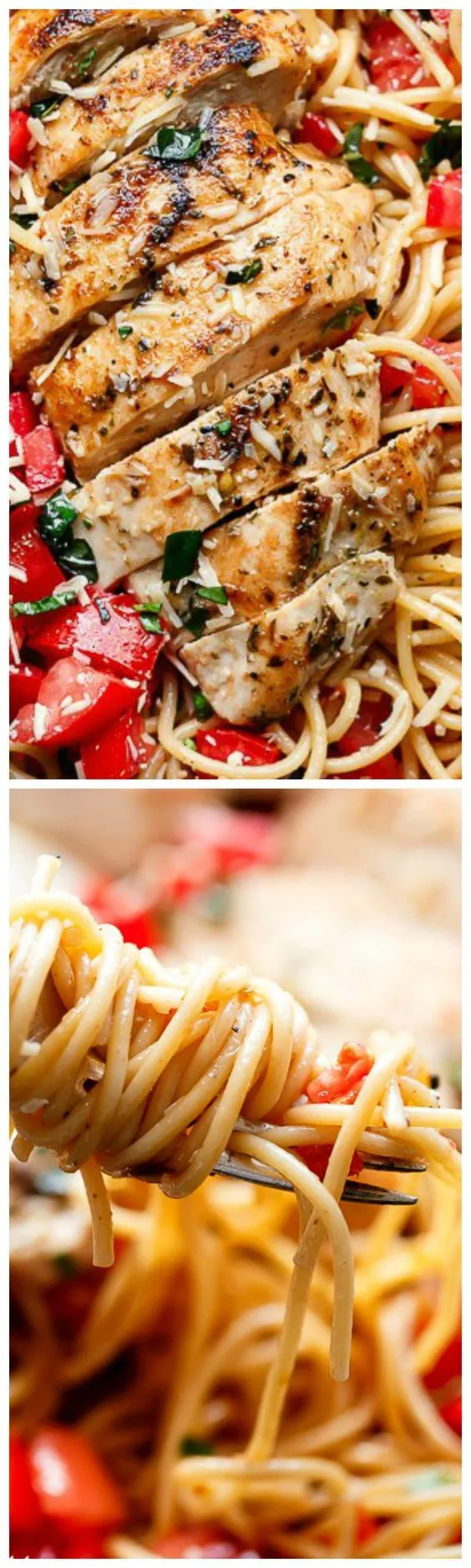 Grilled Chicken Bruschetta Pasta Salad