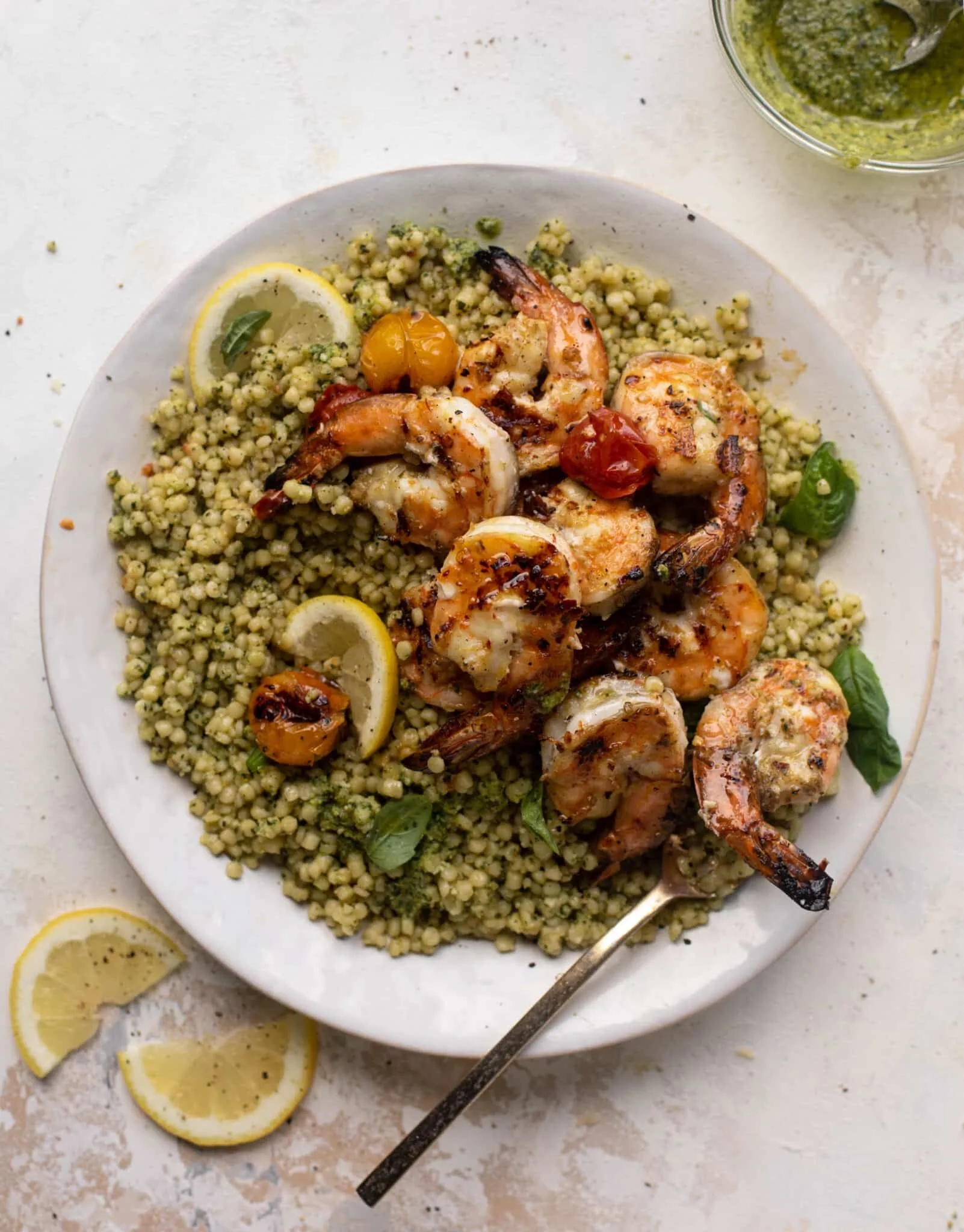 Grilled Chimichurri Shrimp and Couscous Salad