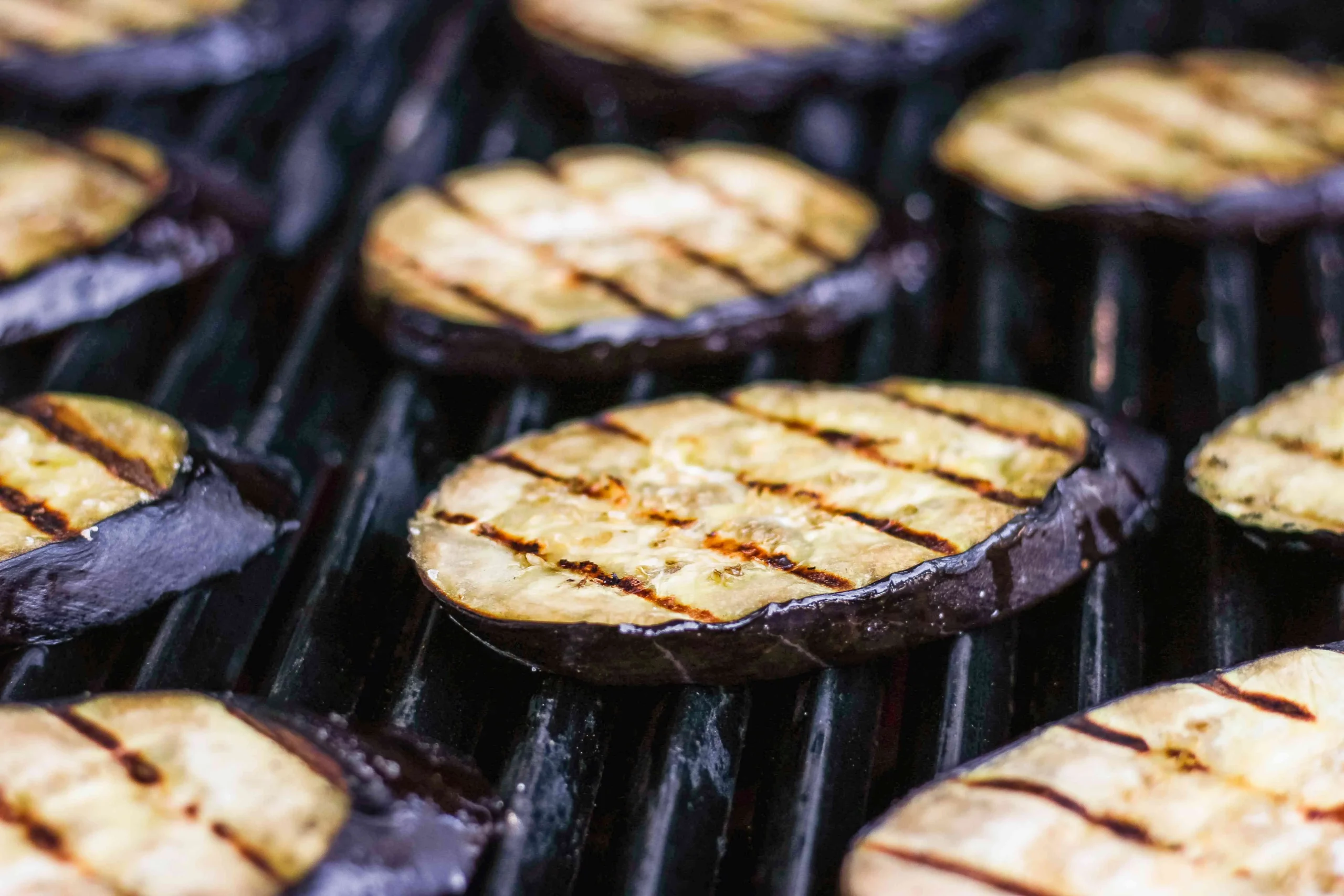 Grilled Eggplant Slices Middle Eastern Style Spieler