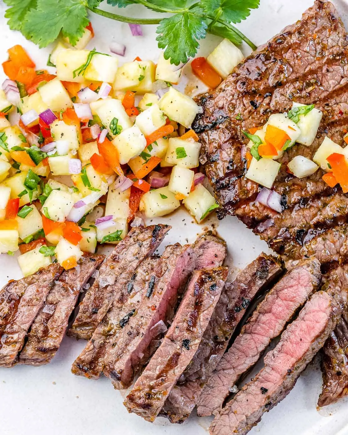 Grilled Flank Steak with Pineapple Salsa