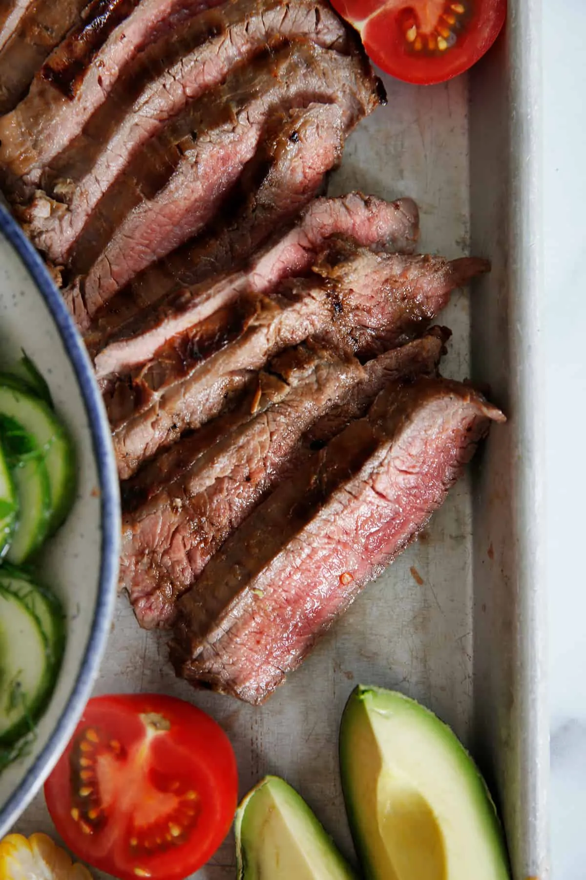 Grilled Garlicky Flank Steak