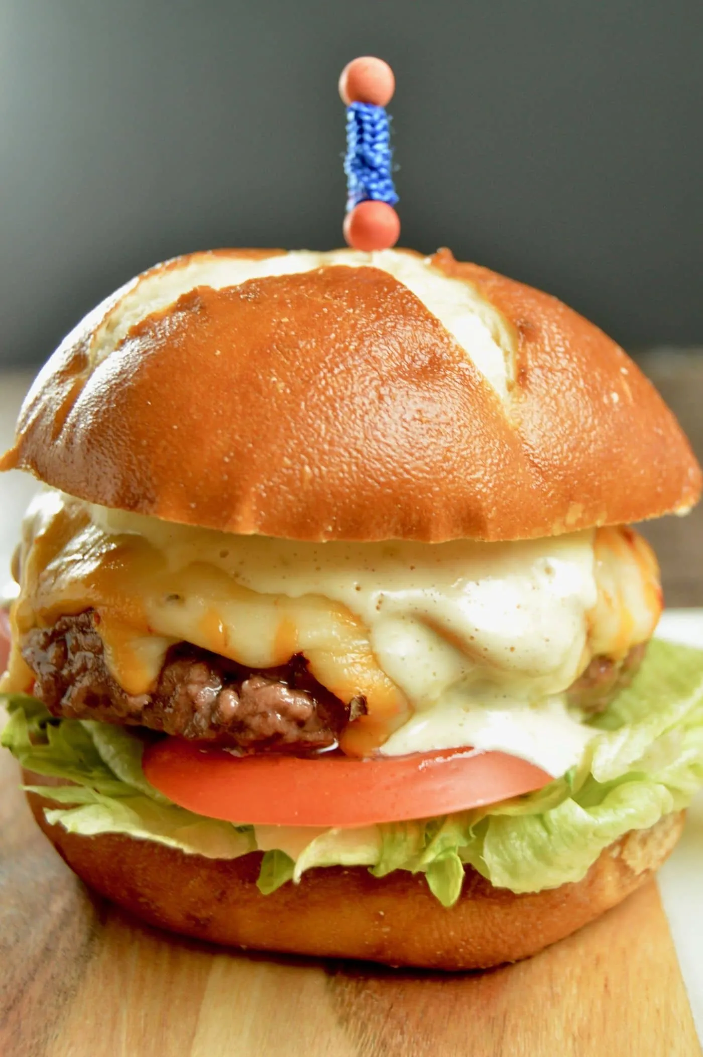 Grilled Green Chili Aioli Cheeseburger