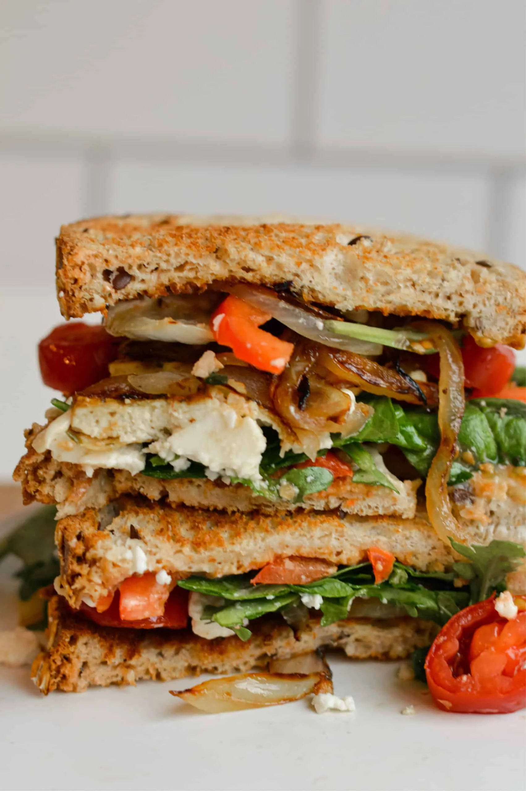 Grilled Pesto Tofu Sandwich