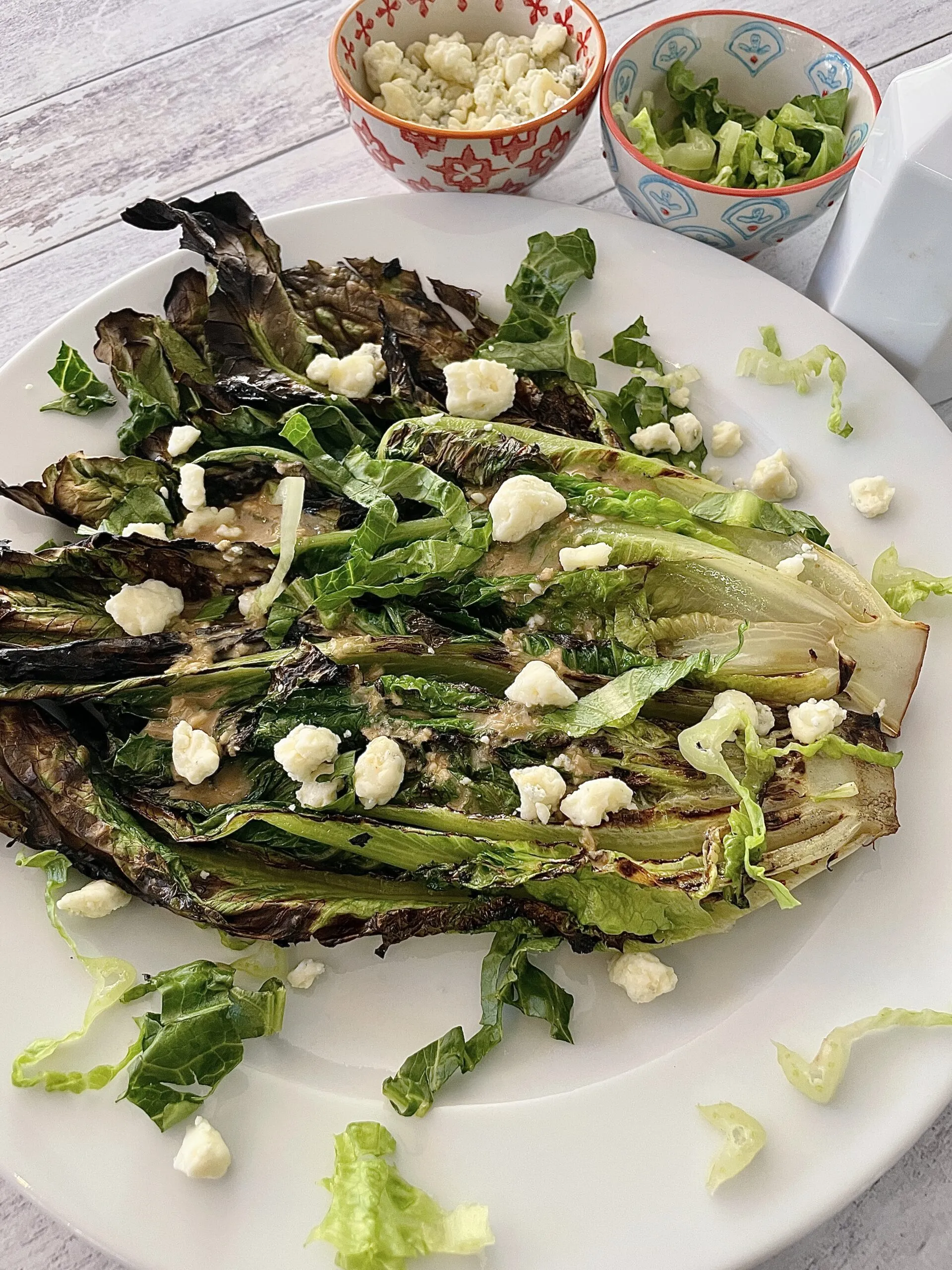 Grilled Romaine Lettuce with Parmesan Vinaigrette
