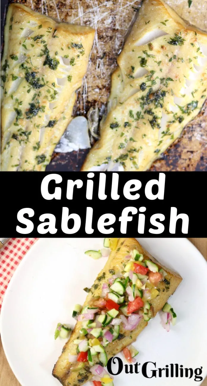 Grilled Sablefish with Garlic Herb Oil