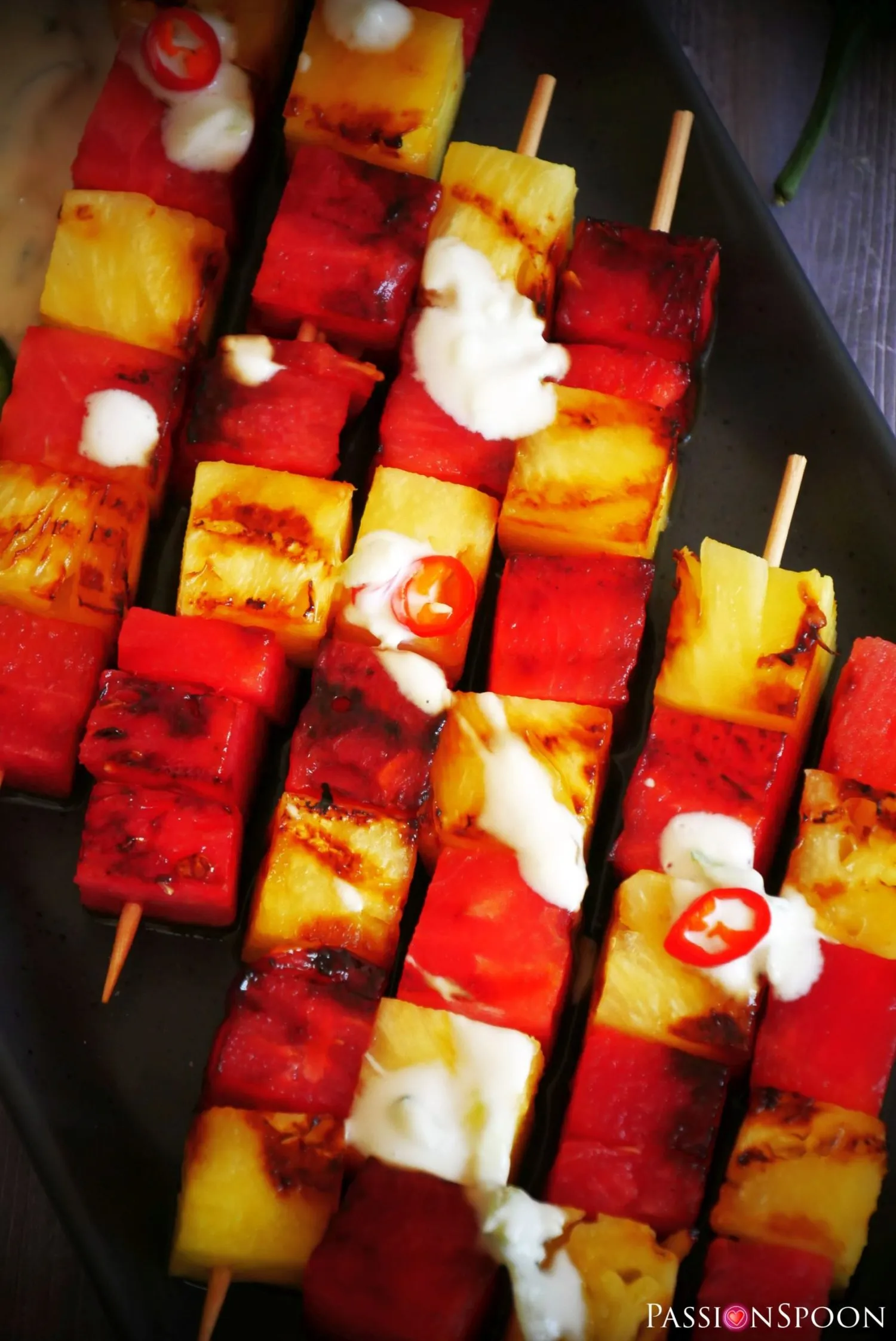 Grilled Watermelon Pineapple Skewers