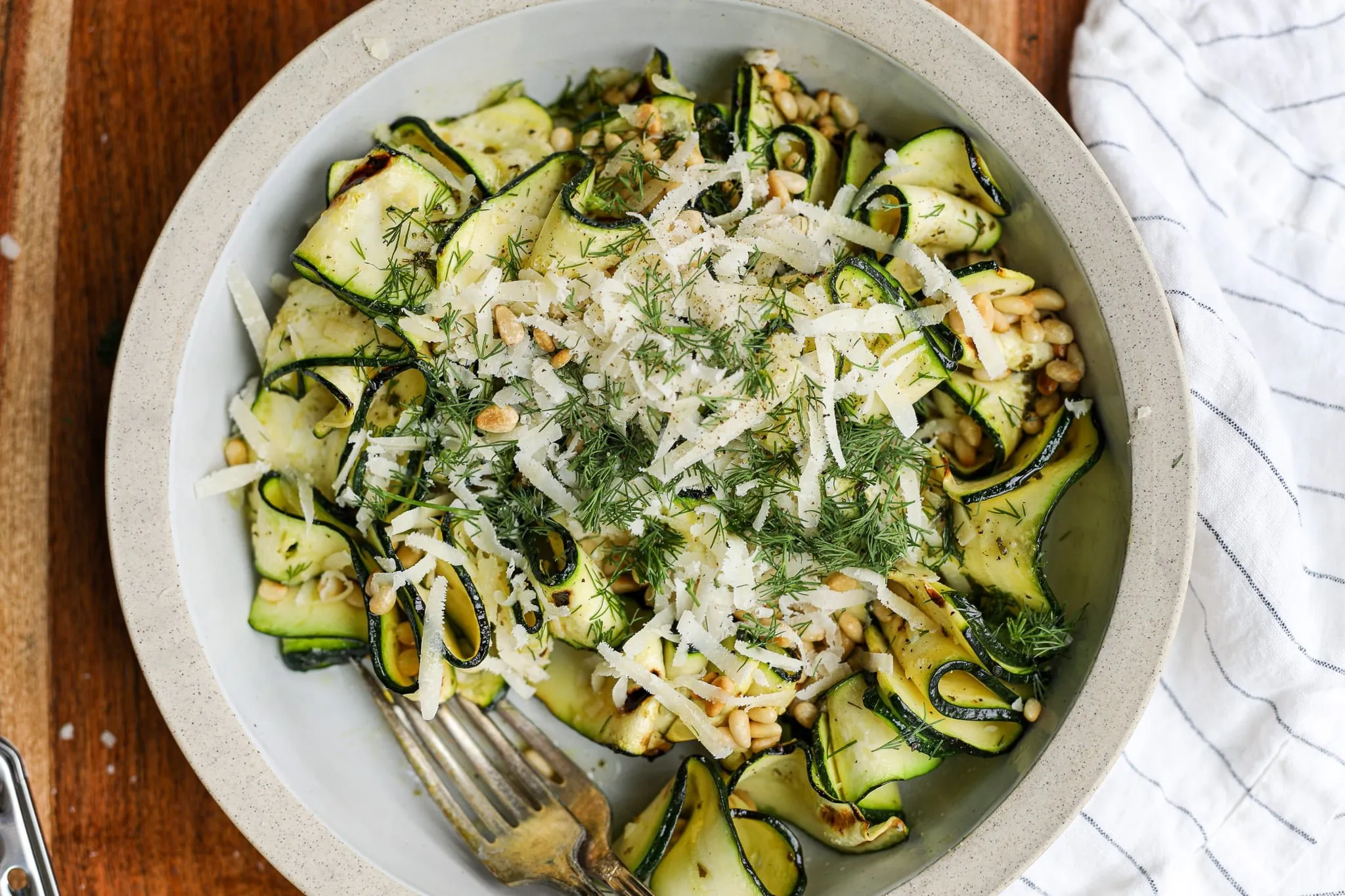 Grilled Zucchini Ribbon Salad