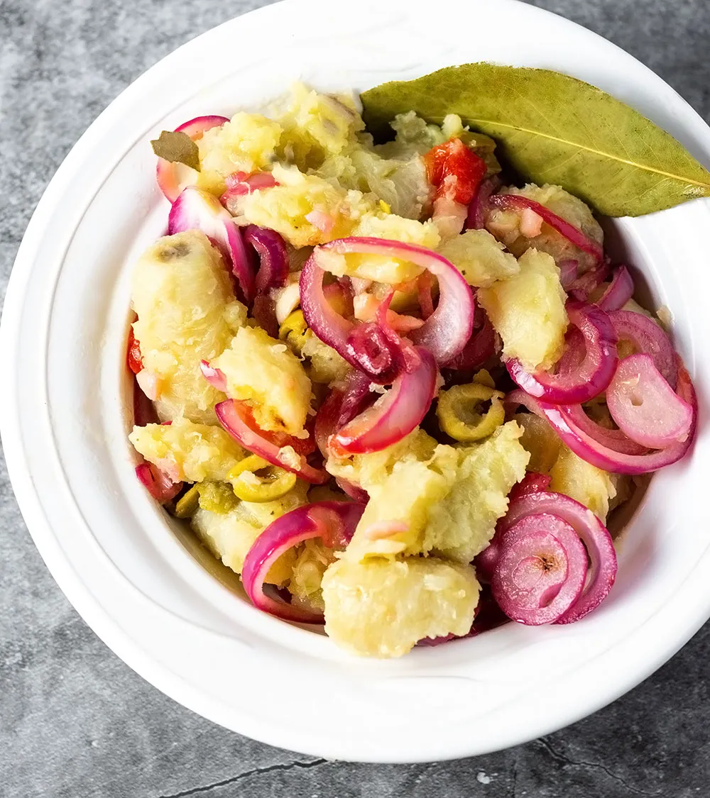 Guineos en Escabeche Pickled Green Banana Salad