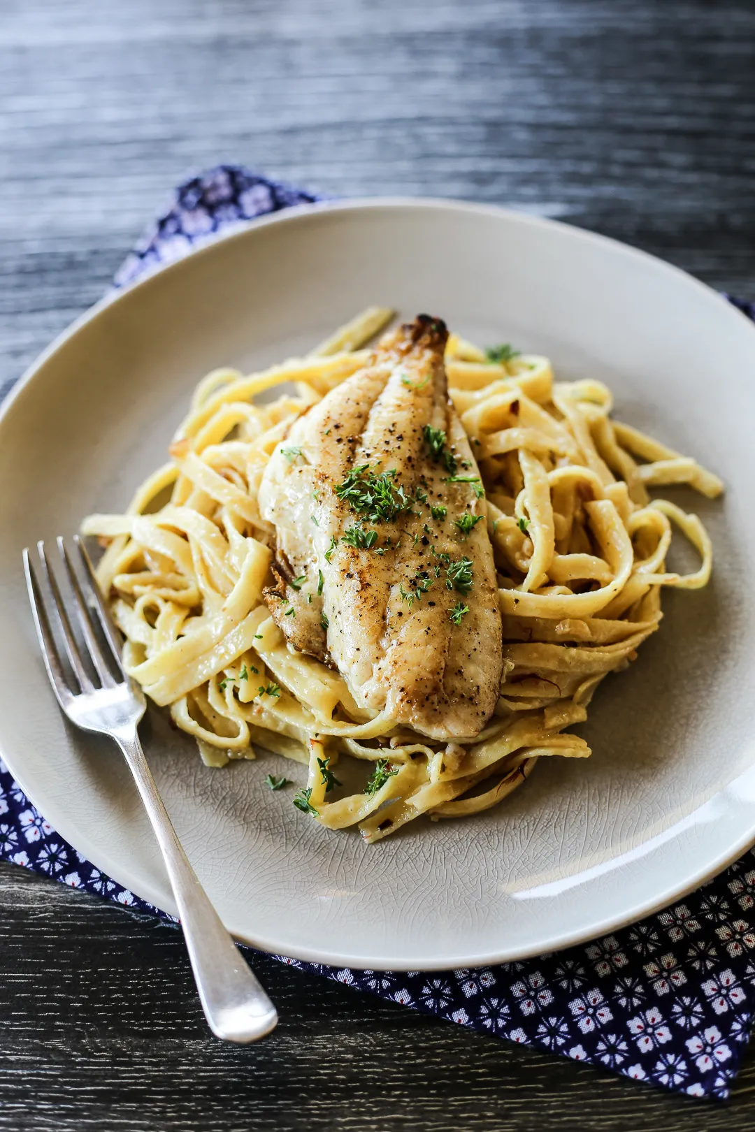 HK Style Fish Fillet in Cream Sauce Pasta