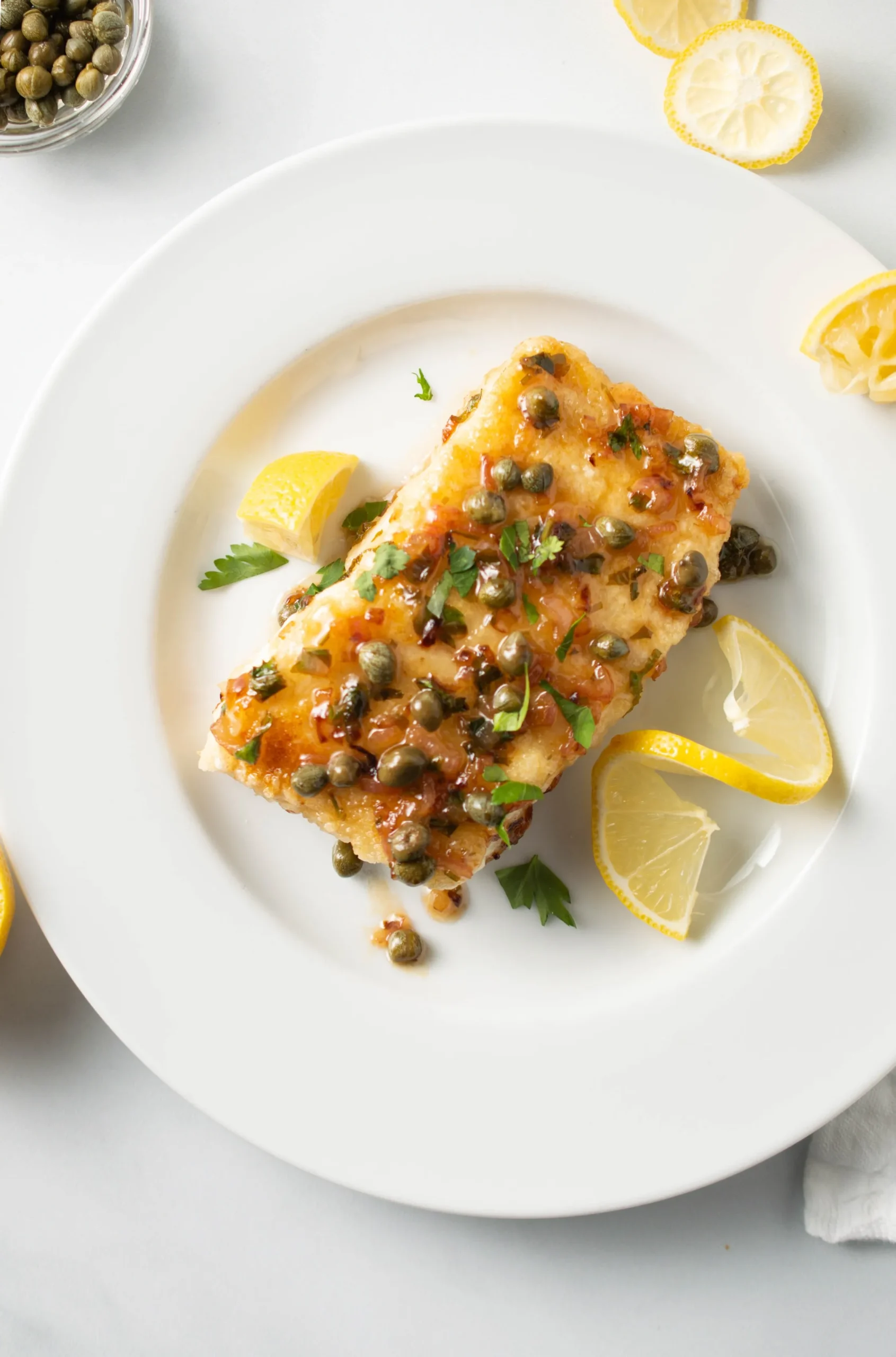 Halibut with Fried Capers