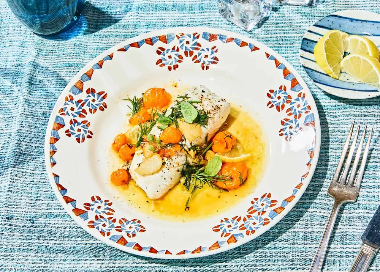 Halibut with a Charred Tomato Sauce