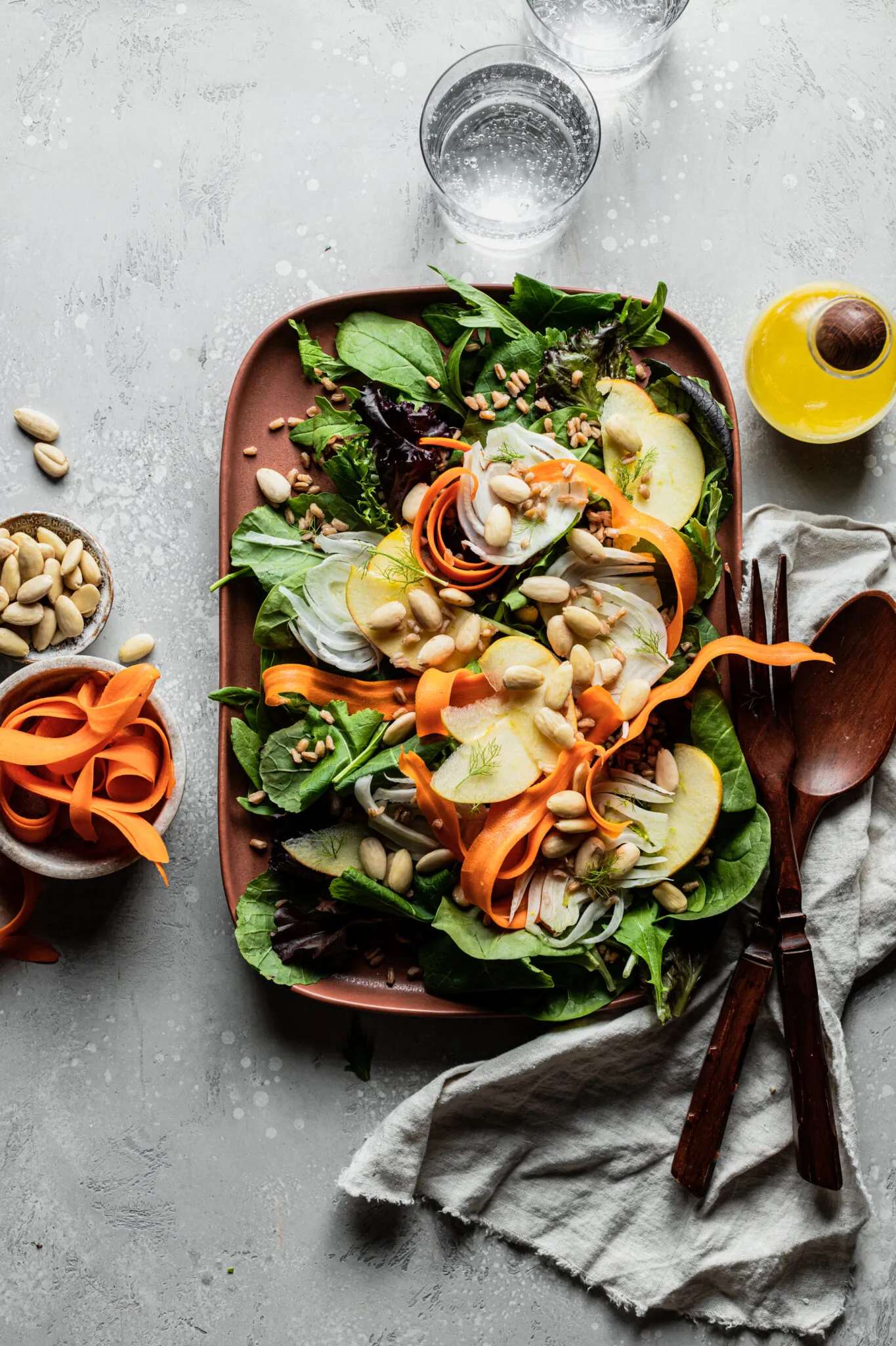 Harvest Farro Apple Salad with Maple Vinaigrette