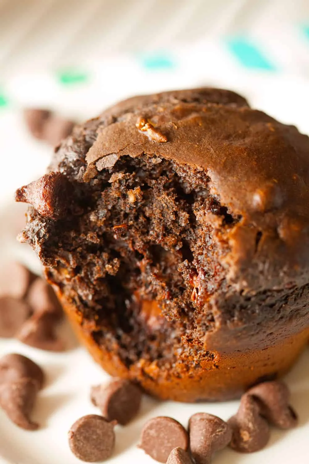 Healthier Double Chocolate Muffins