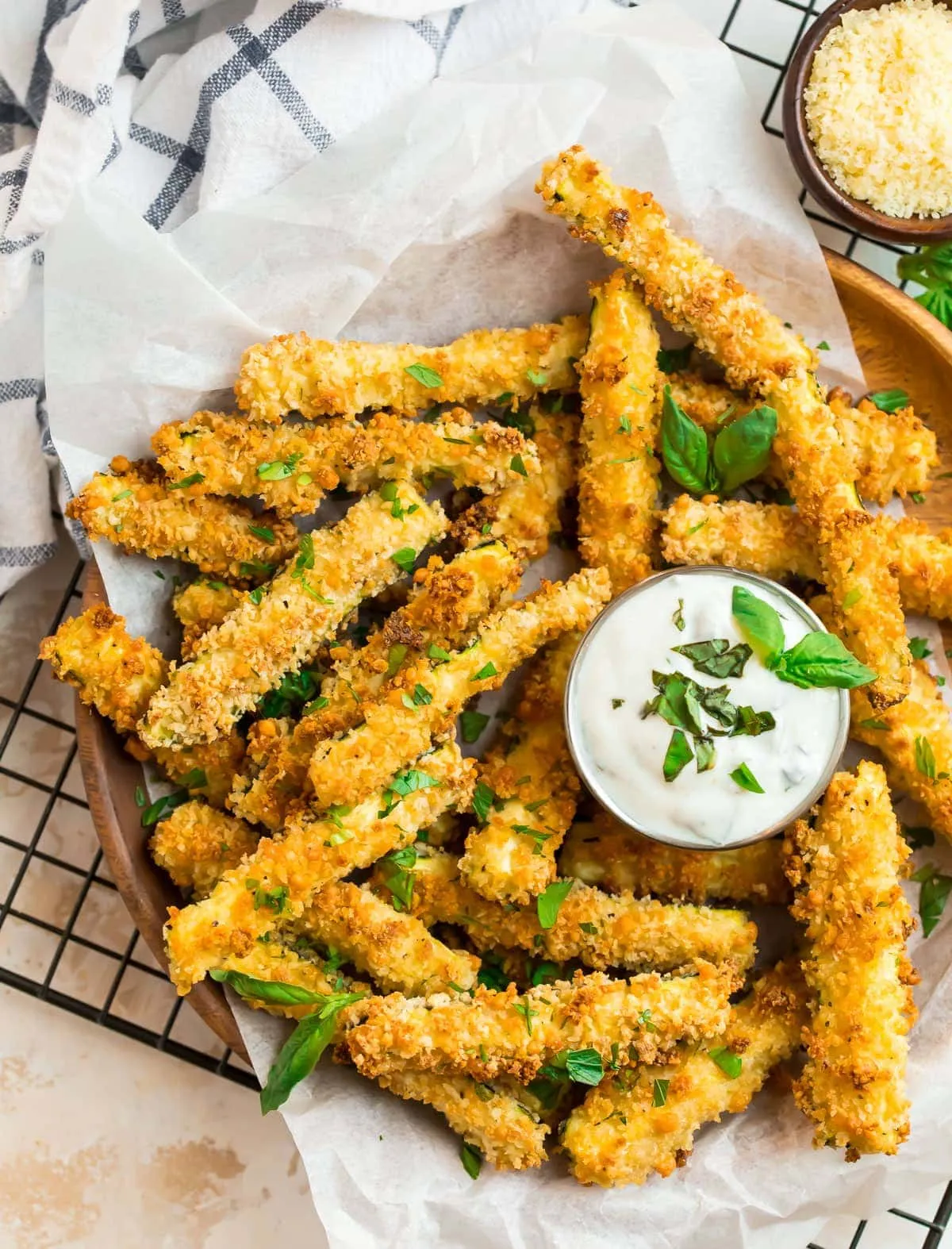 Healthy Baked Parmesan Zucchini Fries