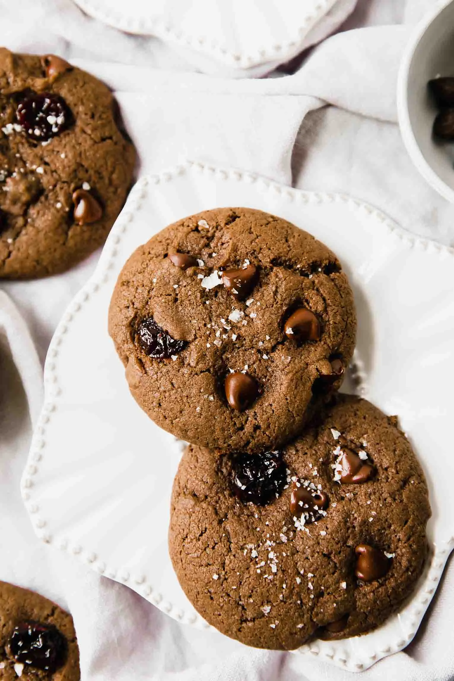 Healthy Chocolate Cherry Soft Cookies