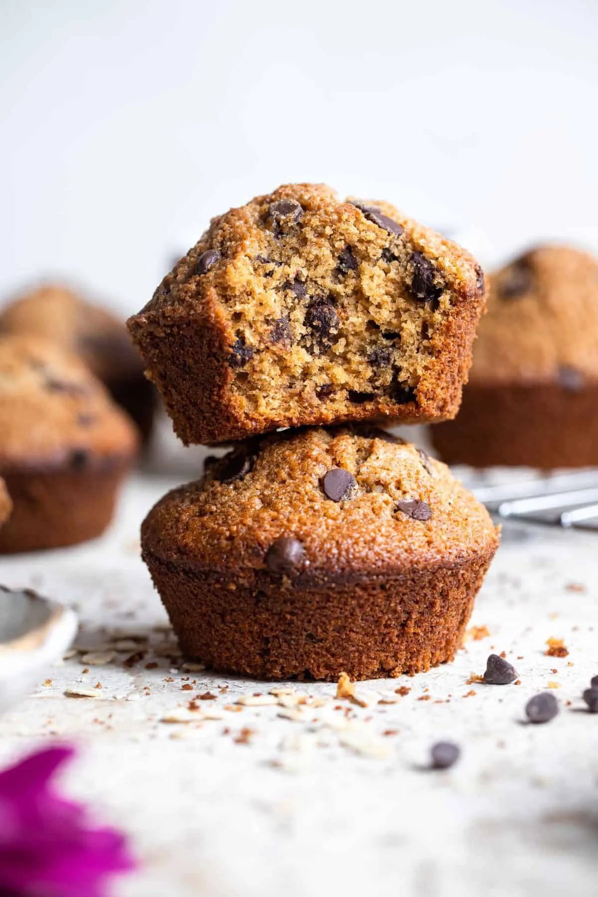 Healthy Gluten Free Chocolate Chip Muffins