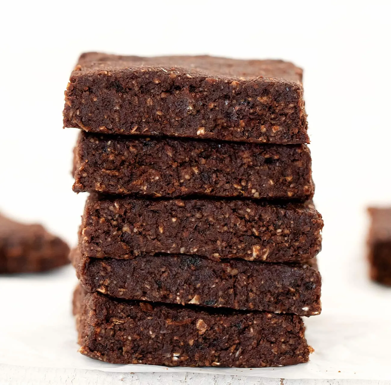 Healthy No Bake Breakfast Brownies