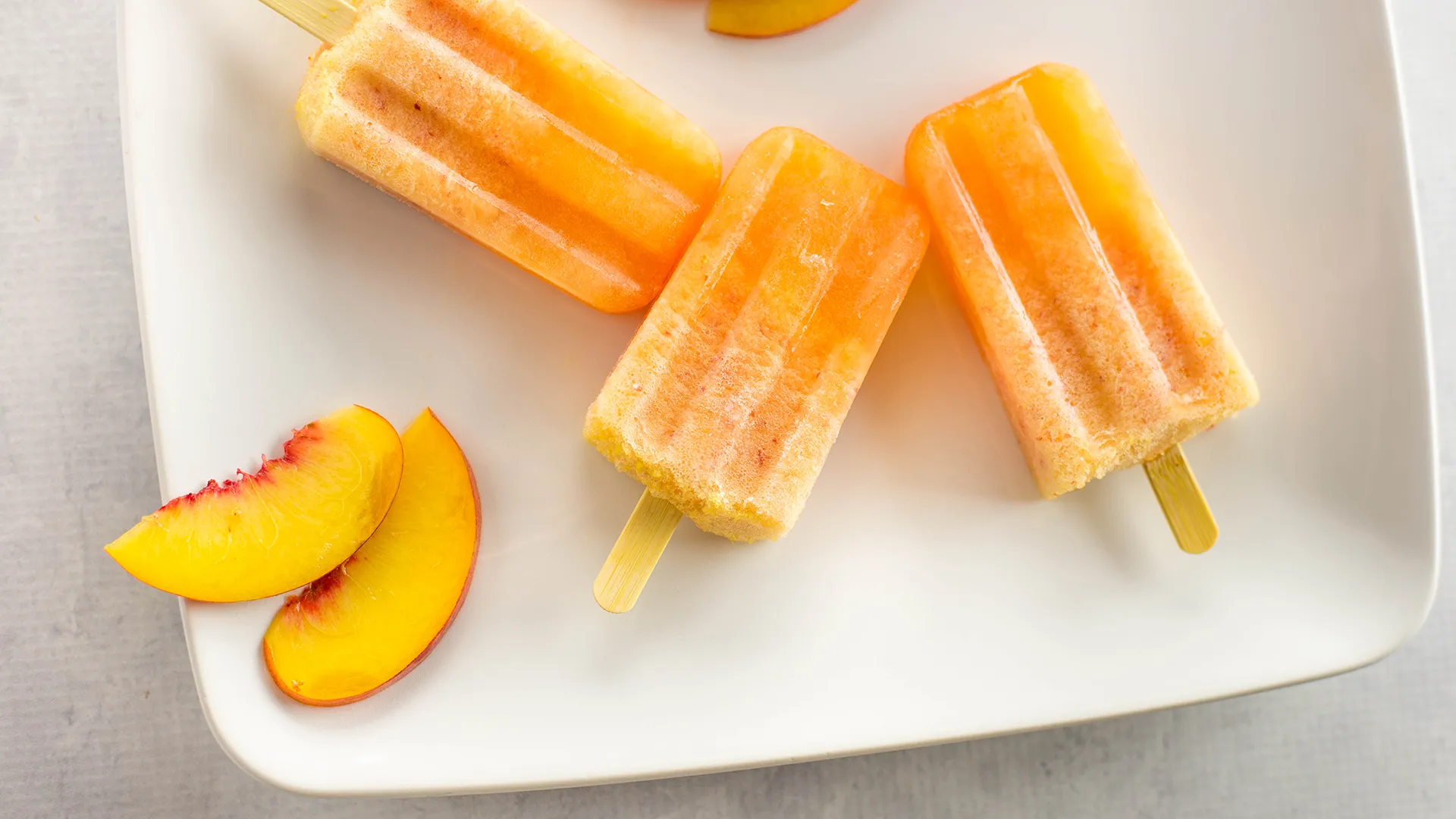 Healthy Peach Lemonade Popsicles