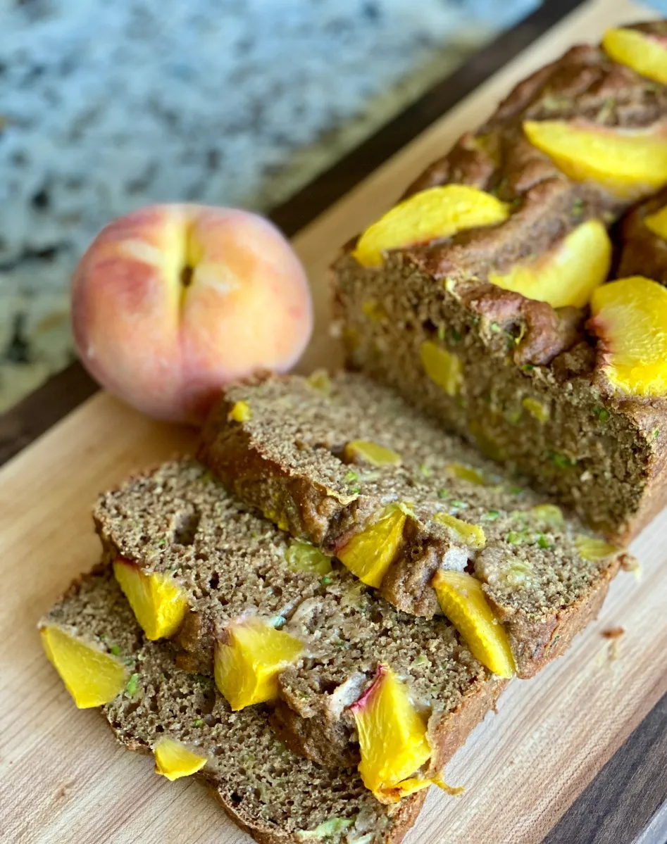 Healthy Peach Zucchini Bread