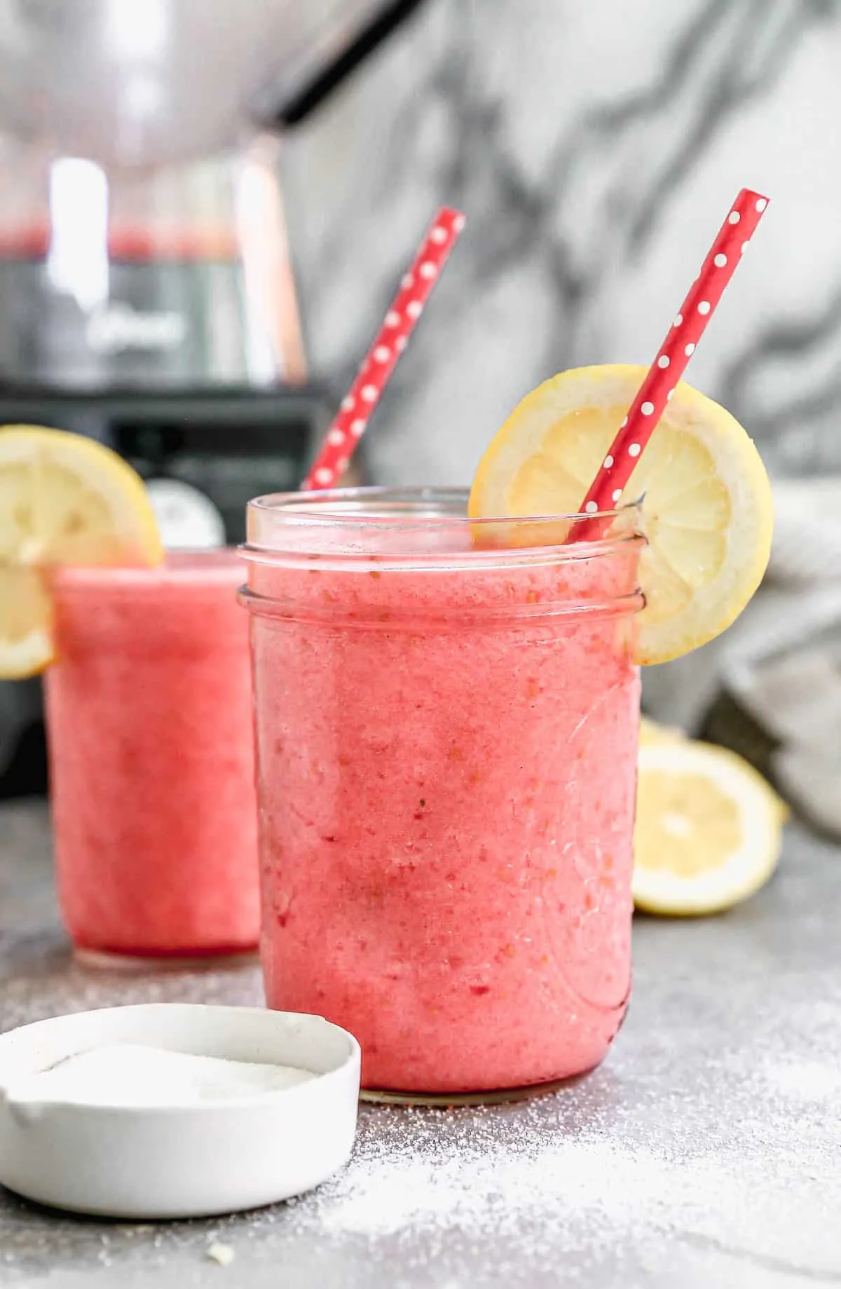 Healthy Raspberry Frozen Lemonade