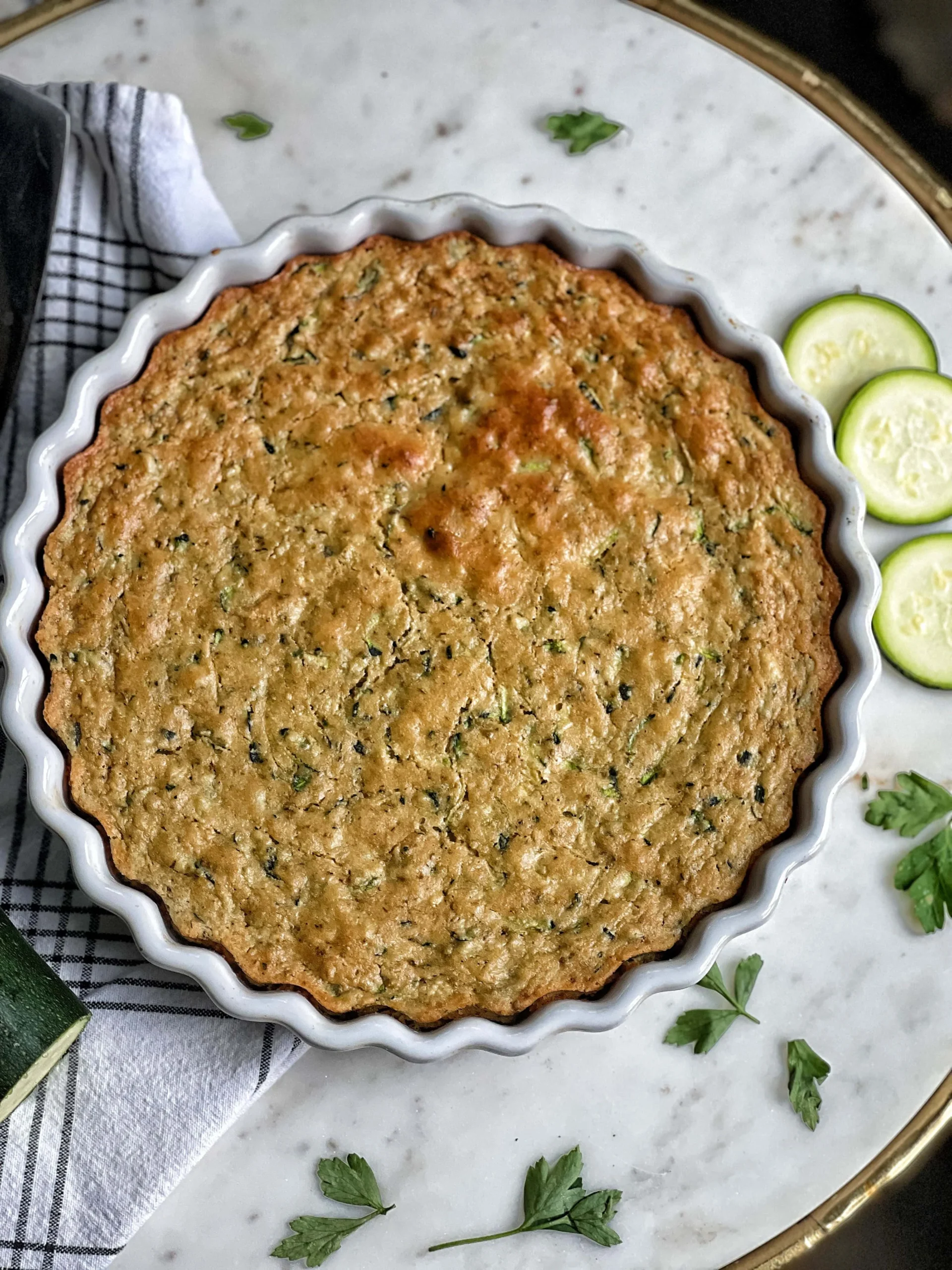 Healthy Savory Zucchini Pancake Bake