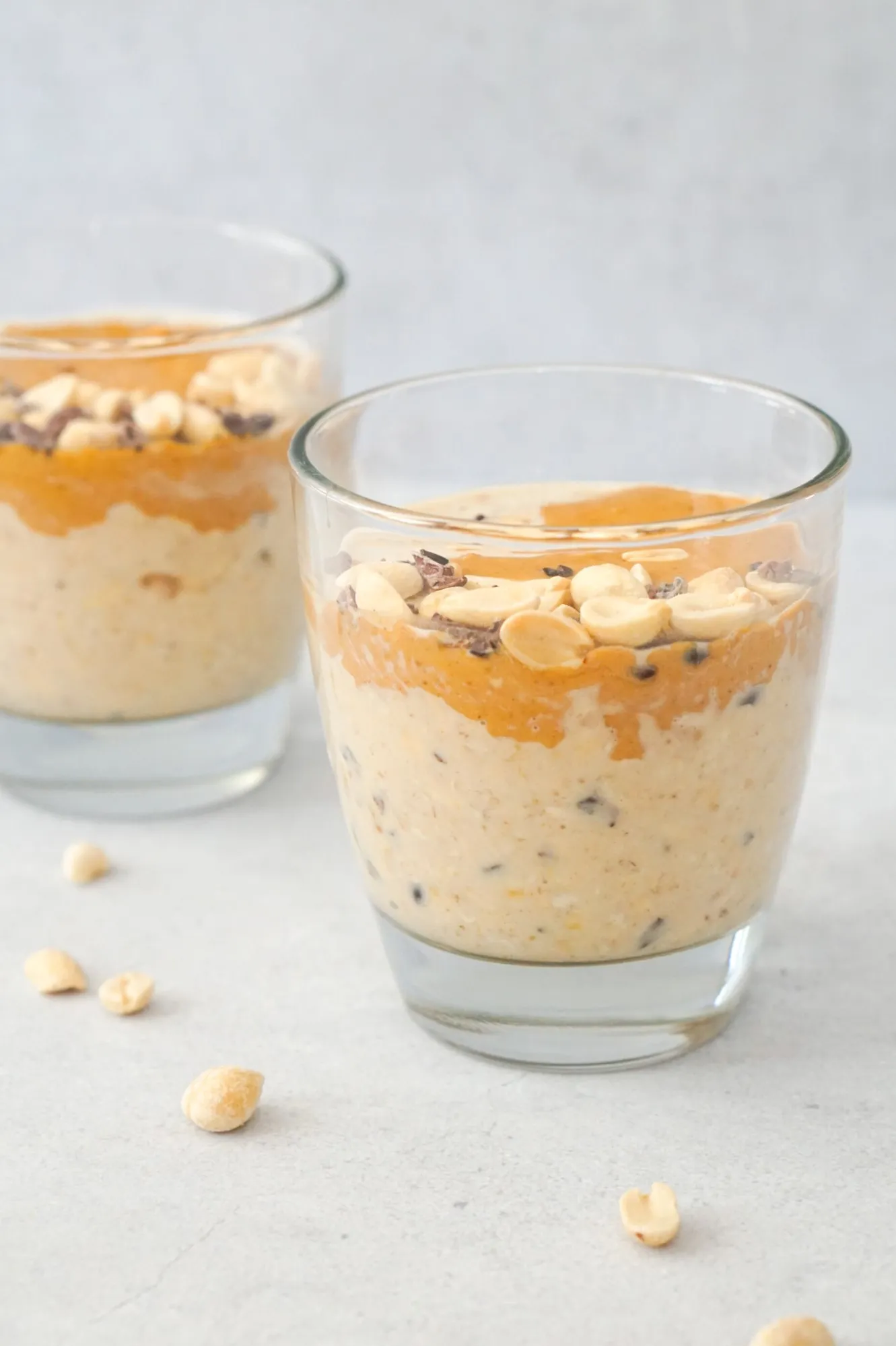 Healthy Snickers Overnight Oats