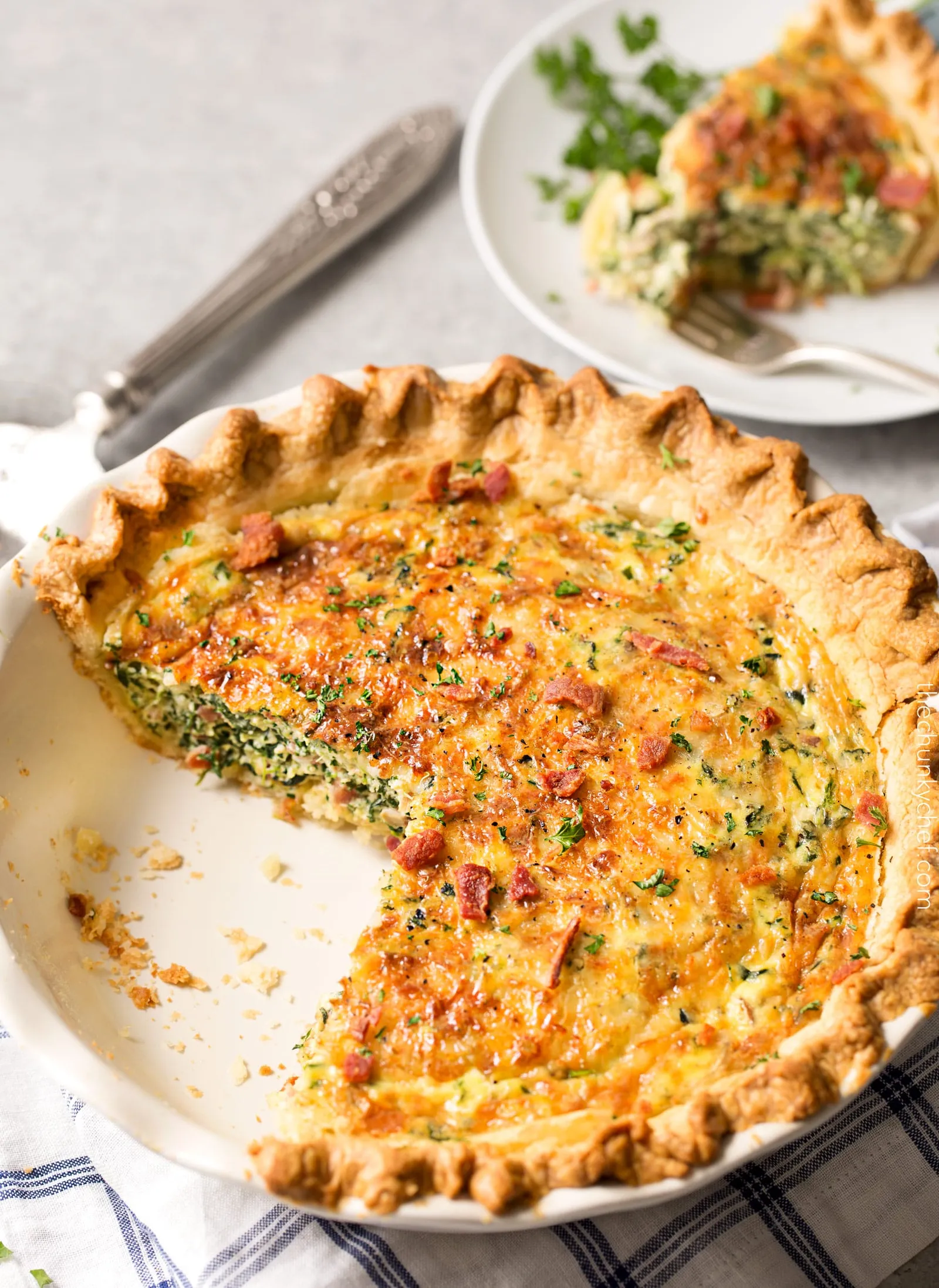 Healthy Spinach Bacon Quiche