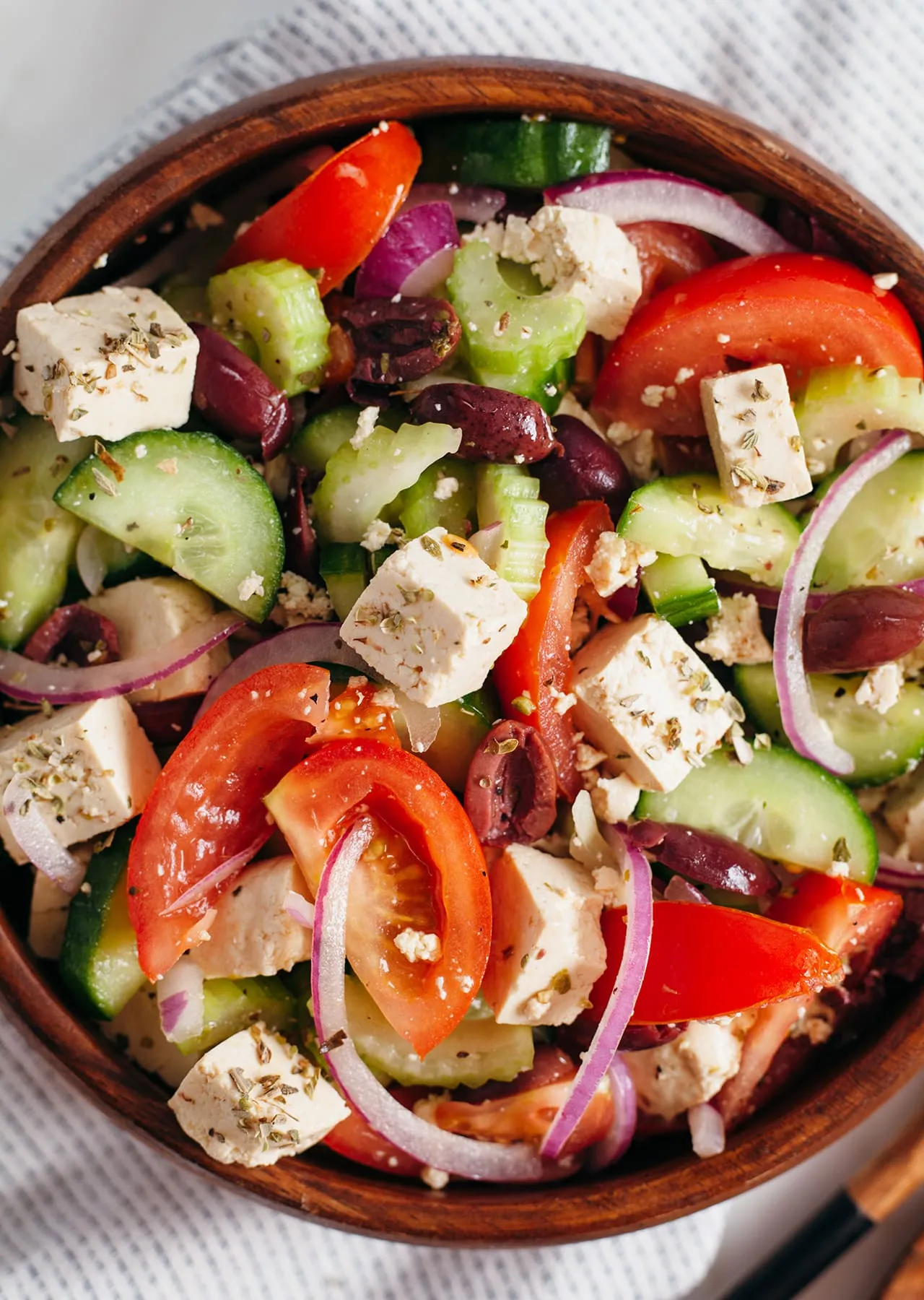 Healthy Vegan Greek Salad