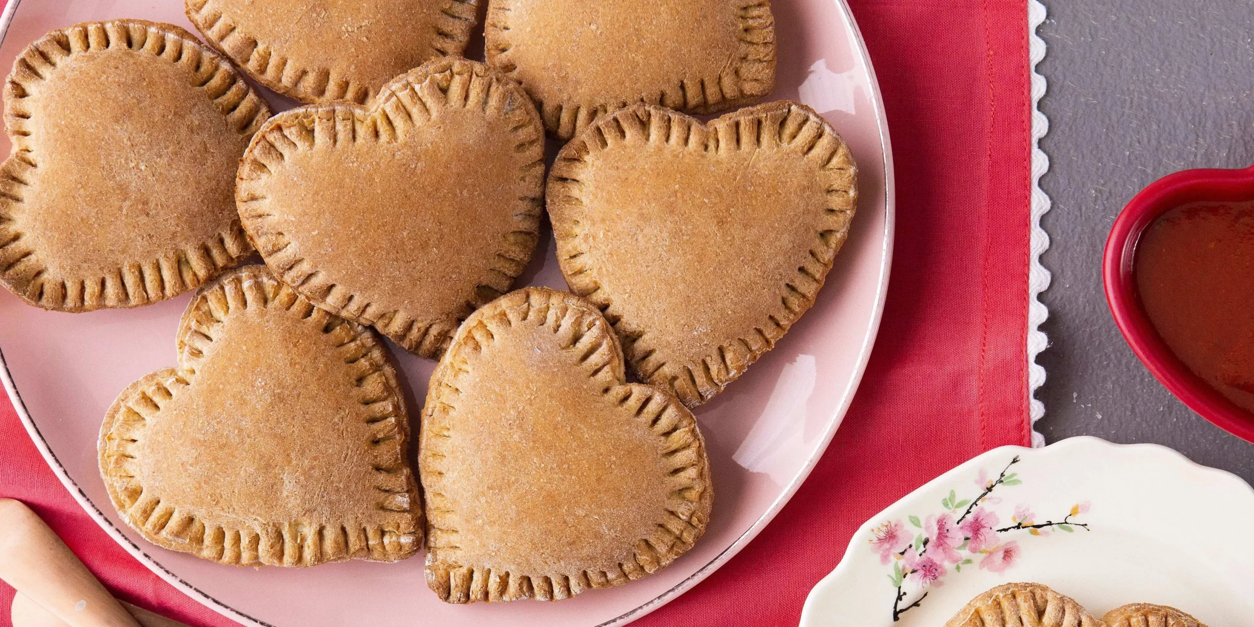 Heart Shaped Whole Wheat Mini Calzones