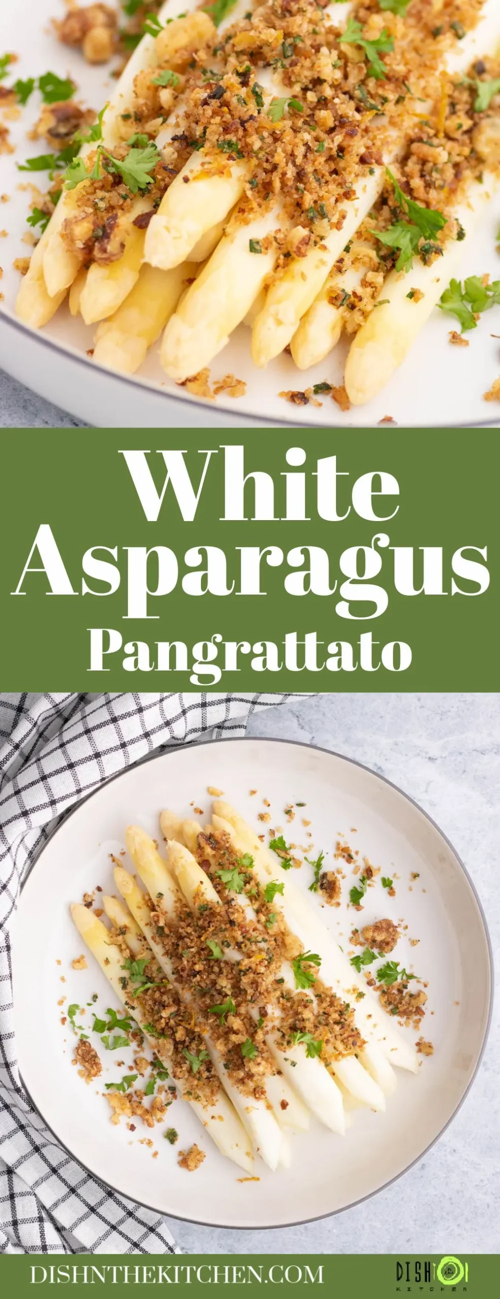 Herb Pangrattato on White Asparagus