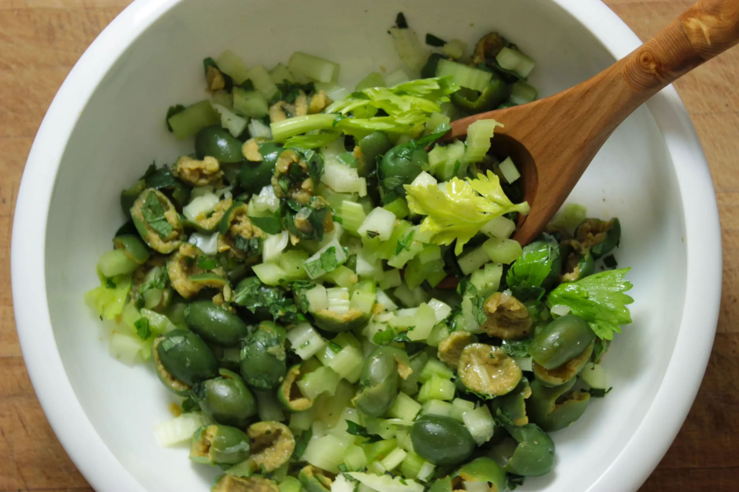 Herbed Green Olive Salad