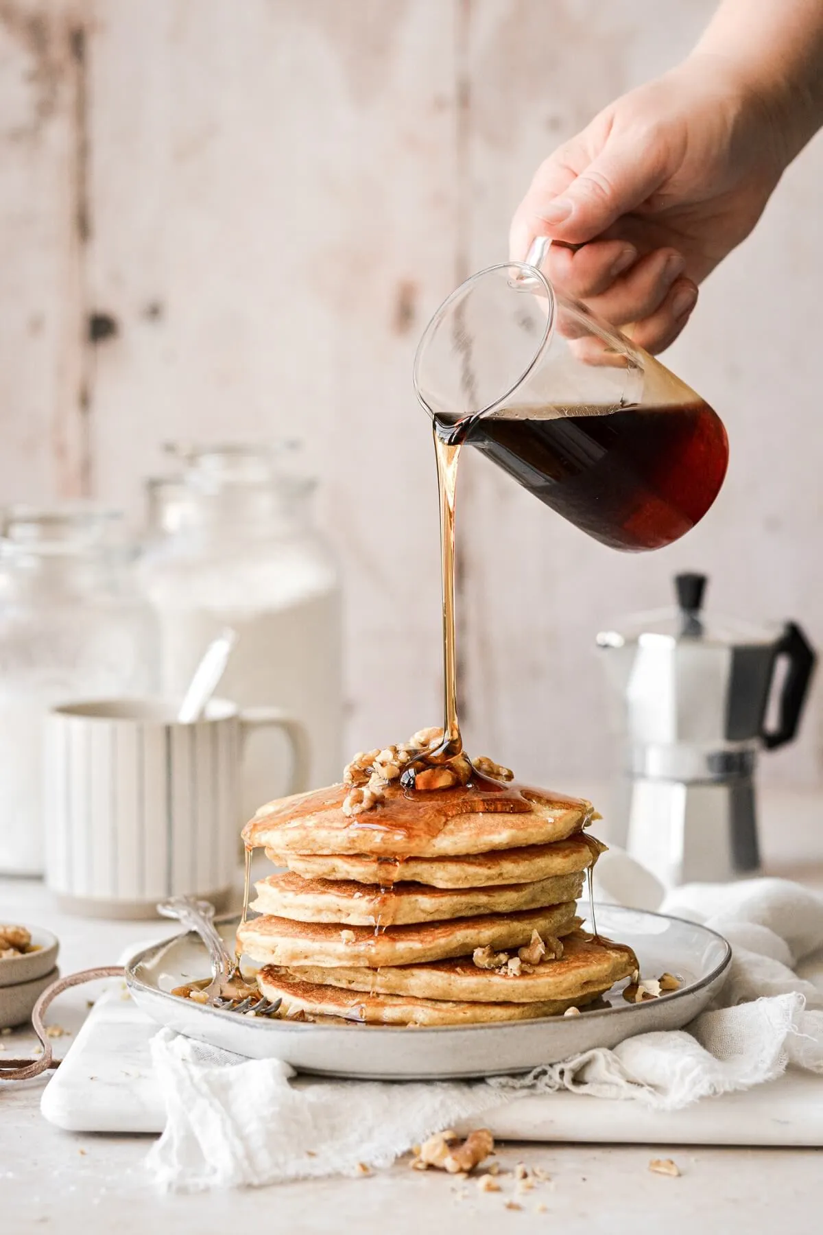 High Altitude Whole Wheat Cornmeal Pancakes