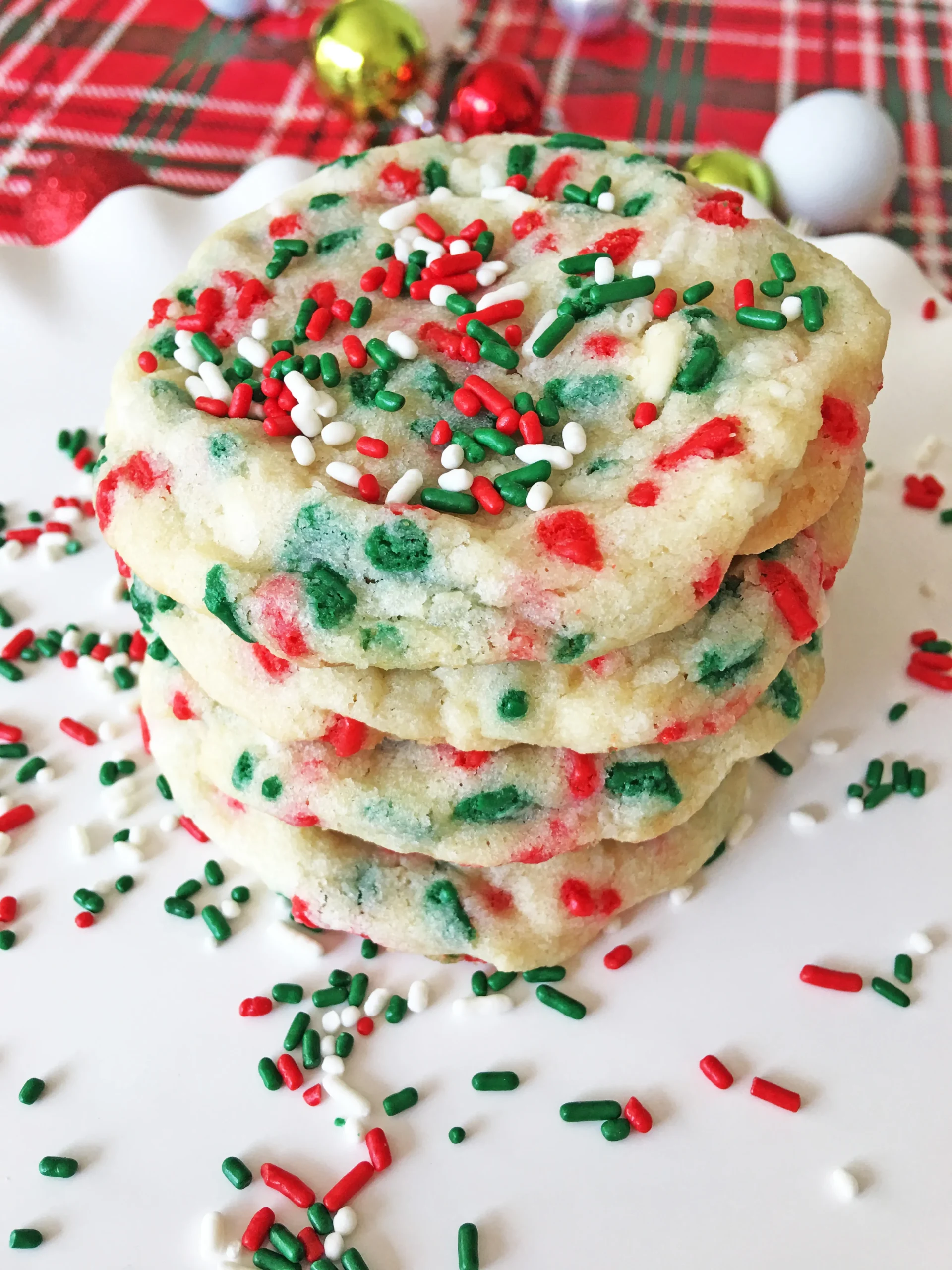 Holiday Confetti Cheesecake Cookies