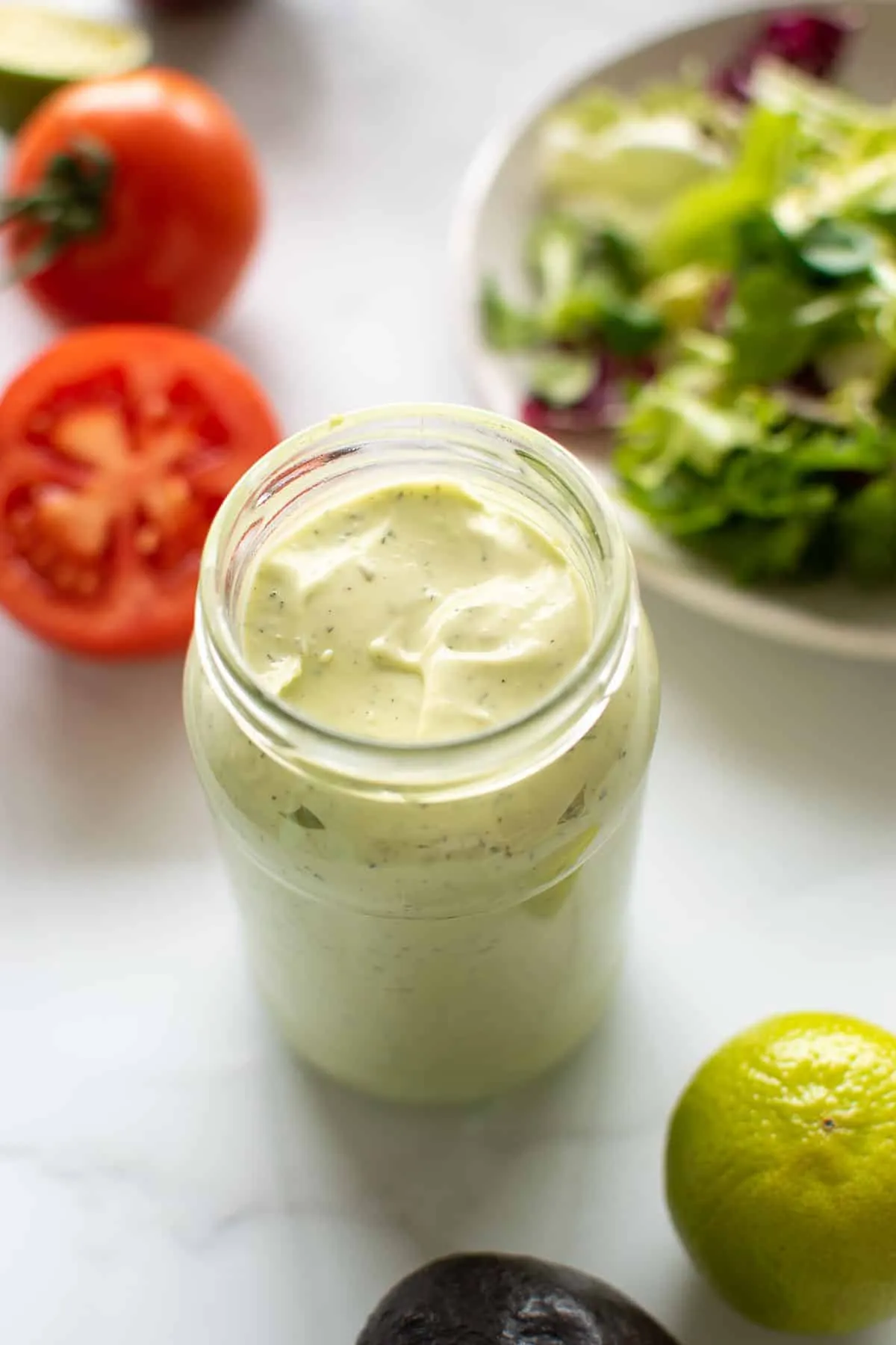 Homemade Avocado Lime Ranch Dressing