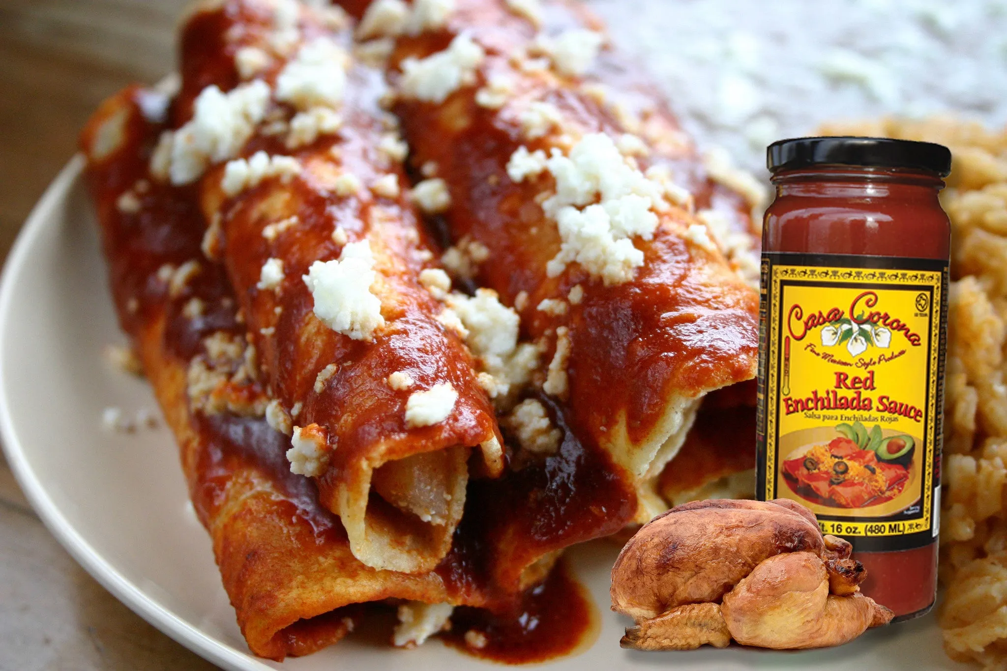 Homemade Corona Lime Red Enchilada Sauce