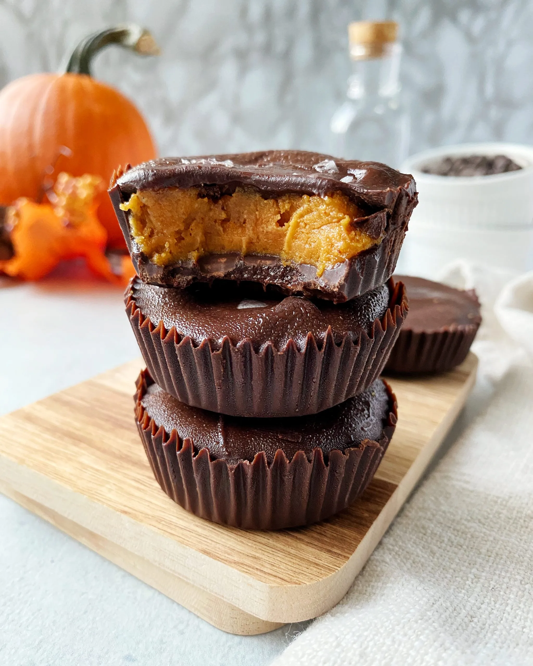 Homemade Reese's Peanut Butter Cup Pumpkins