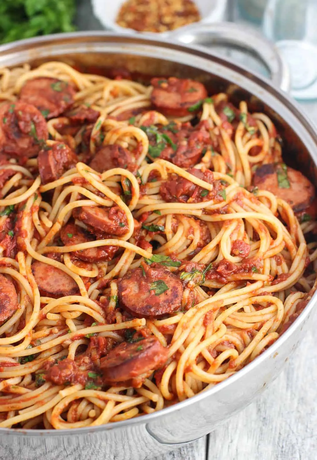 Homemade Sausage with Pasta