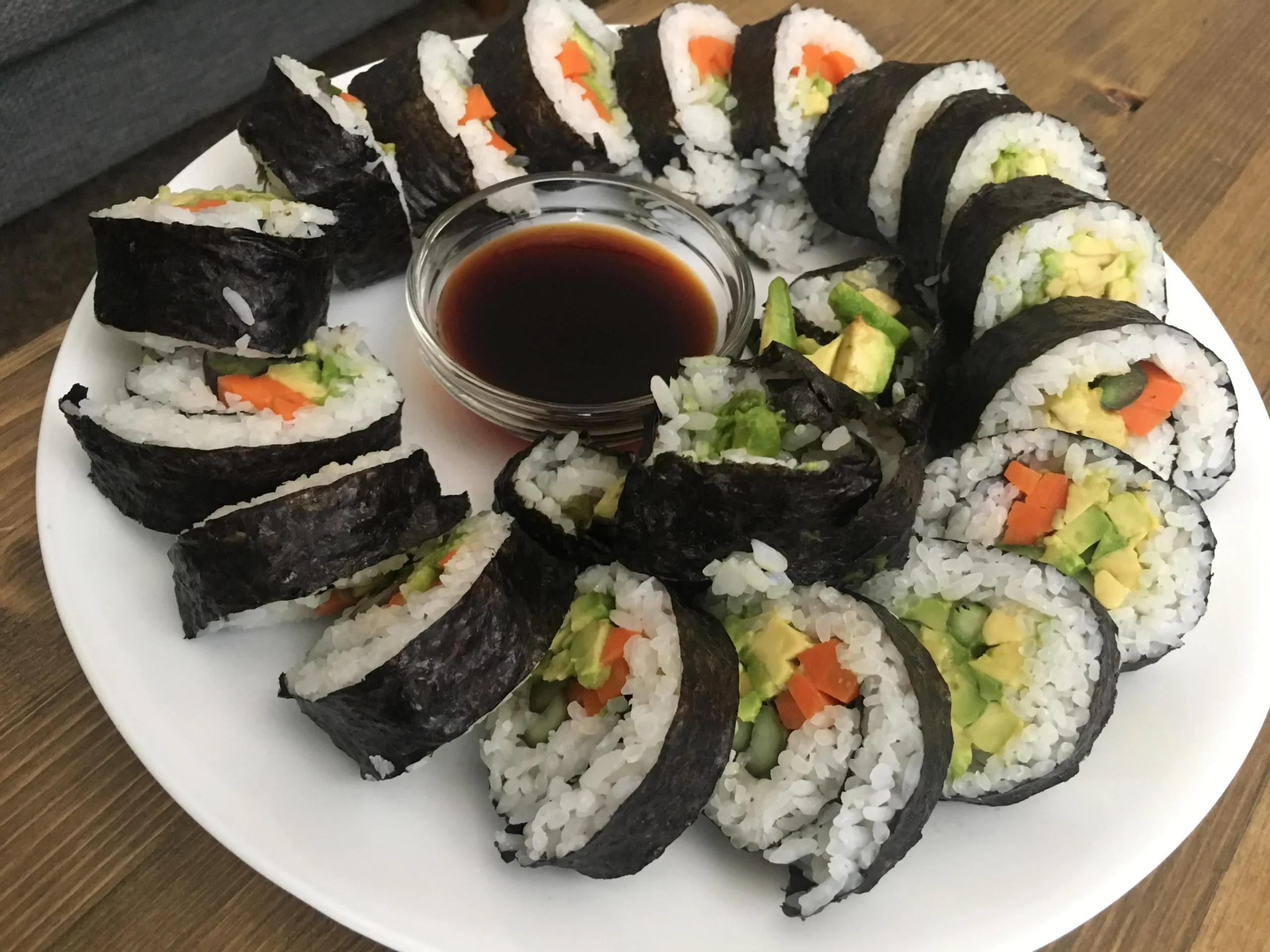Homemade Vegan Sushi Rolls