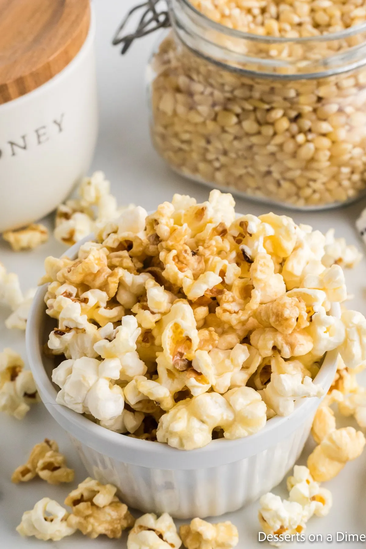 Honey Butter Popcorn with Toasted Pecans