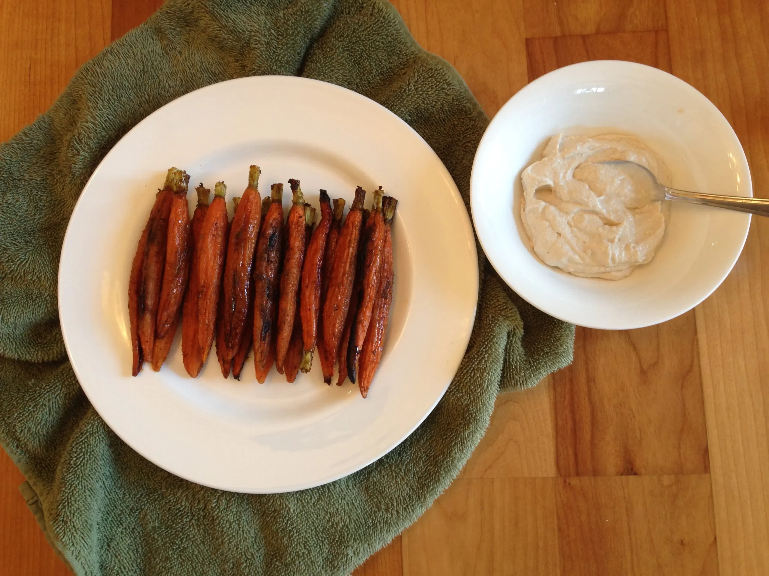 Honey Roasted Carrots with Tahini Yogurt