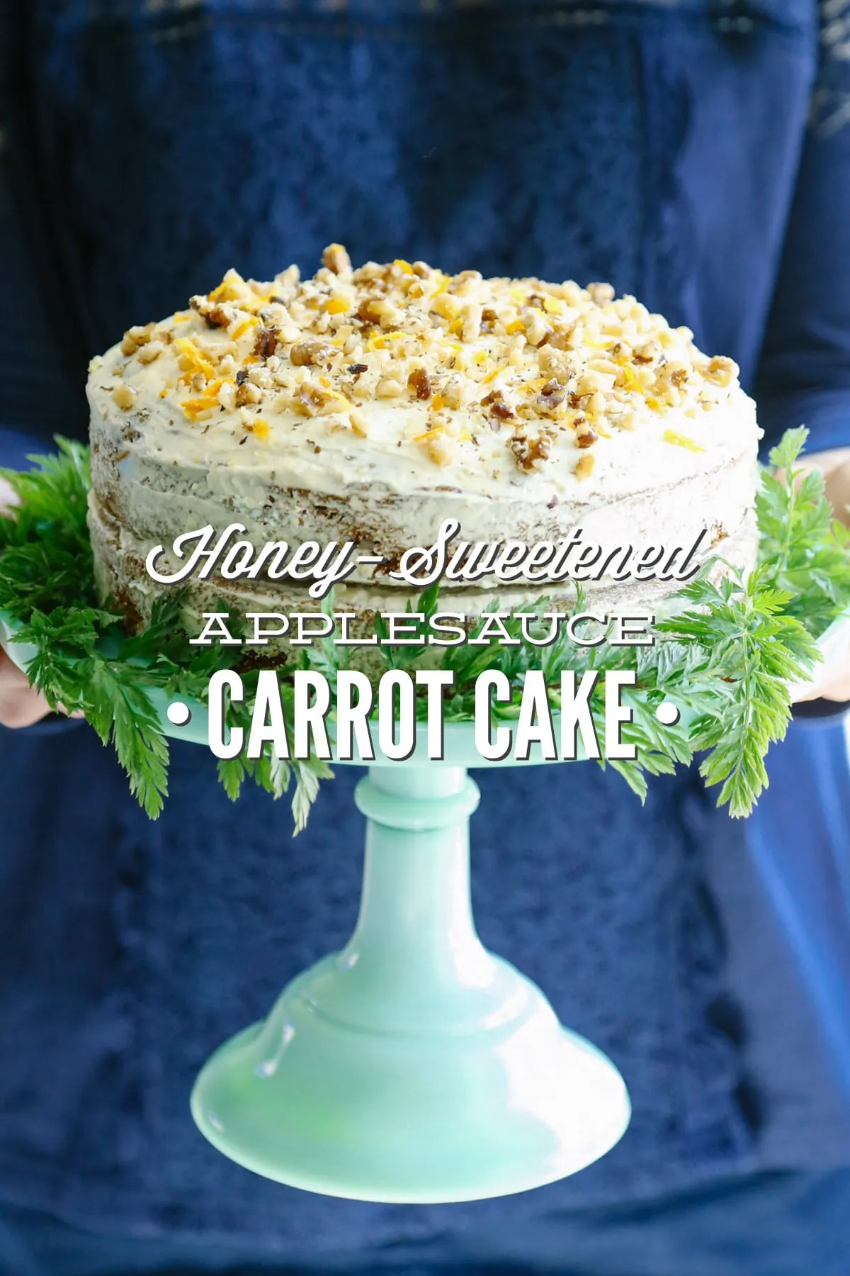 Honey Sweetened Applesauce Carrot Cake